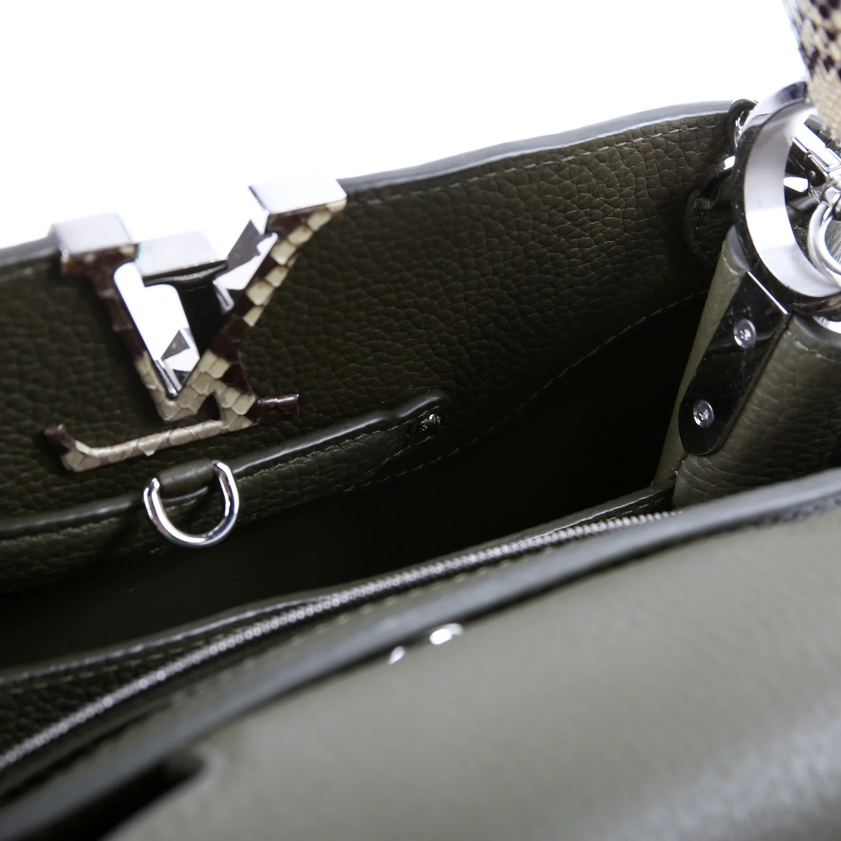 Capucines PM Taurillon/Python Green - Image 12