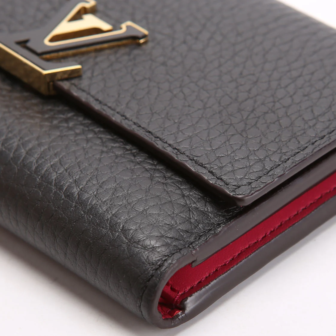 Capucines Wallet Compact Black/Pink - Image 6