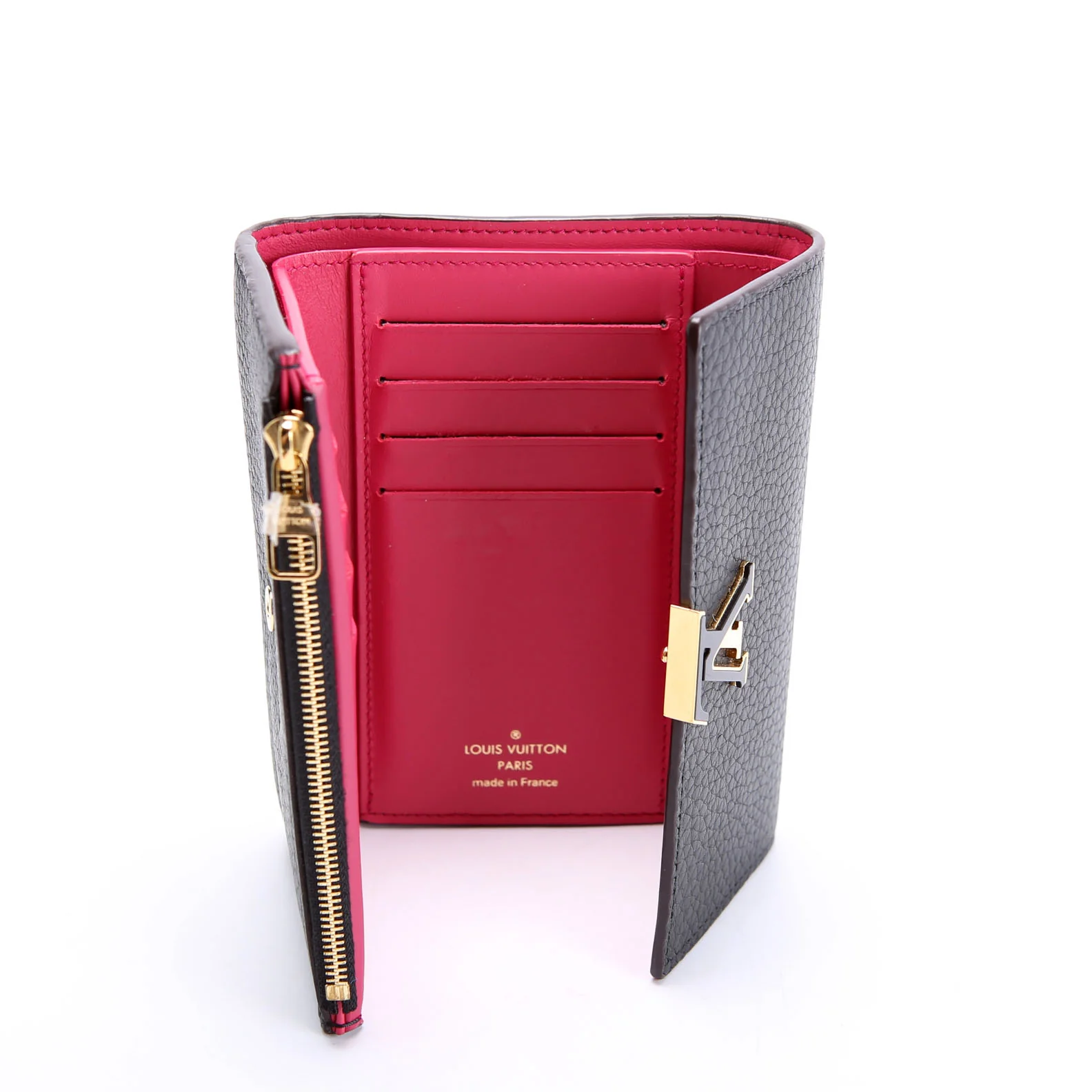 Capucines Wallet Compact Black/Pink - Image 7