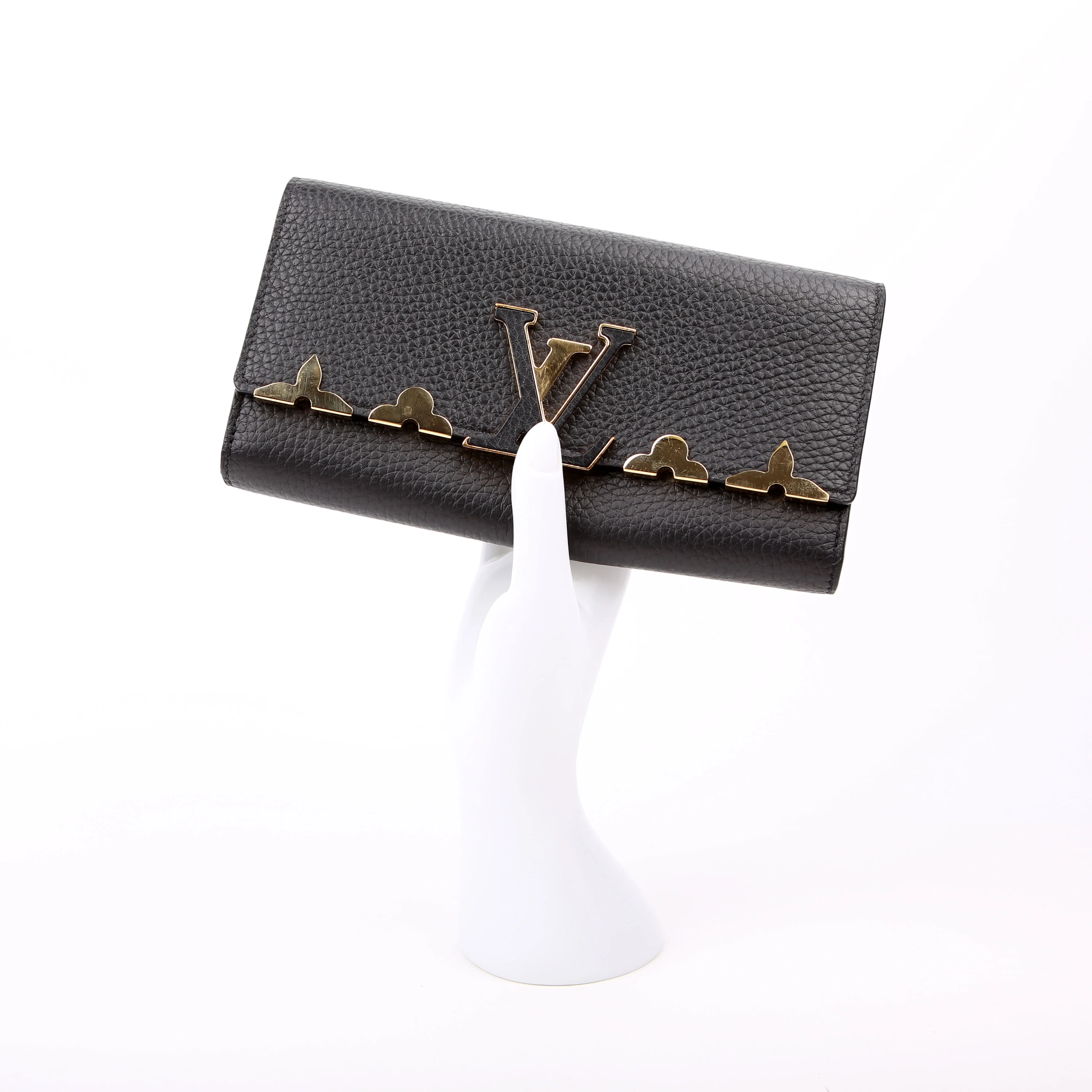 Capucines Wallet Taurillon Flower Black - Image 12