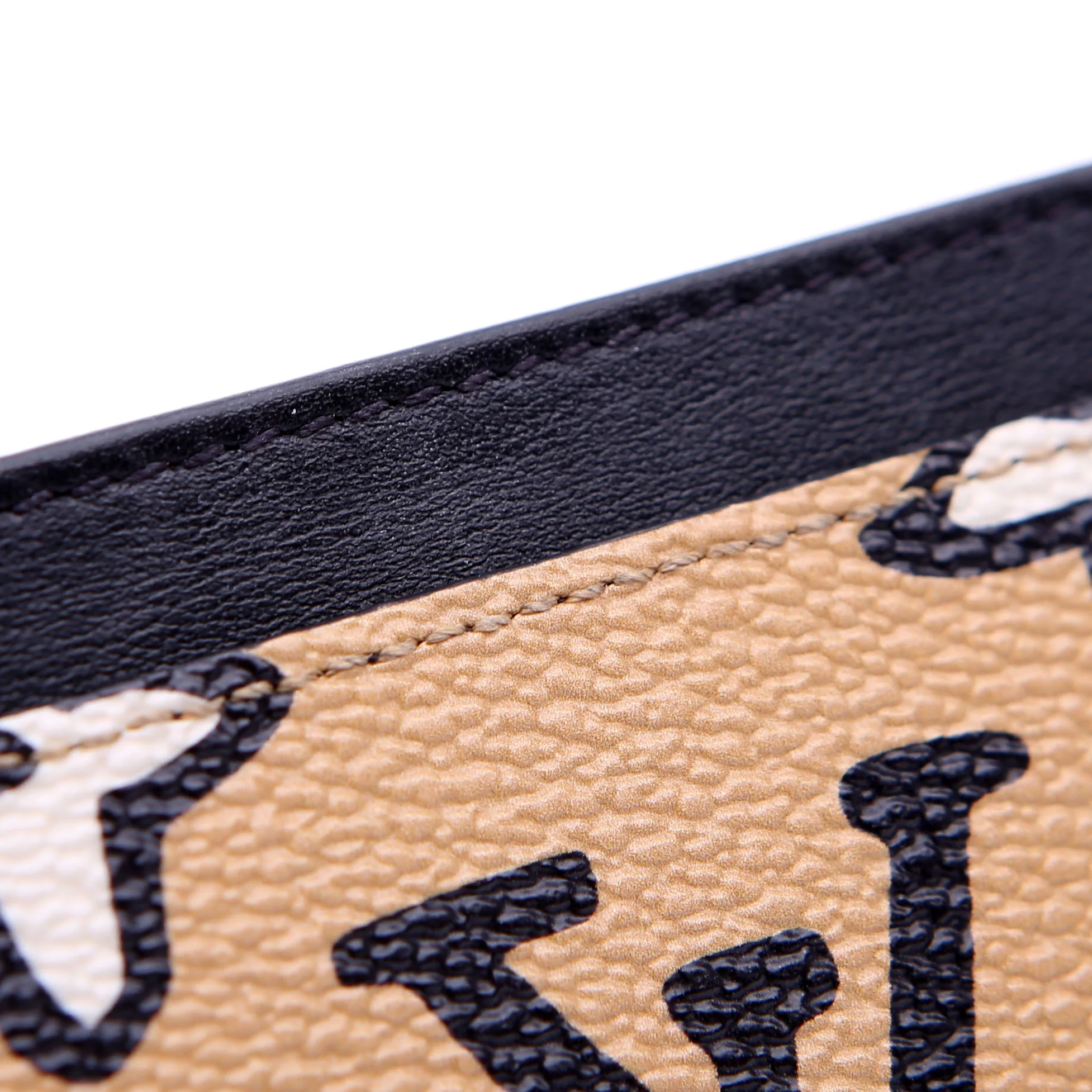 Card Holder Wild At Heart Monogram Tan/Black - Image 7