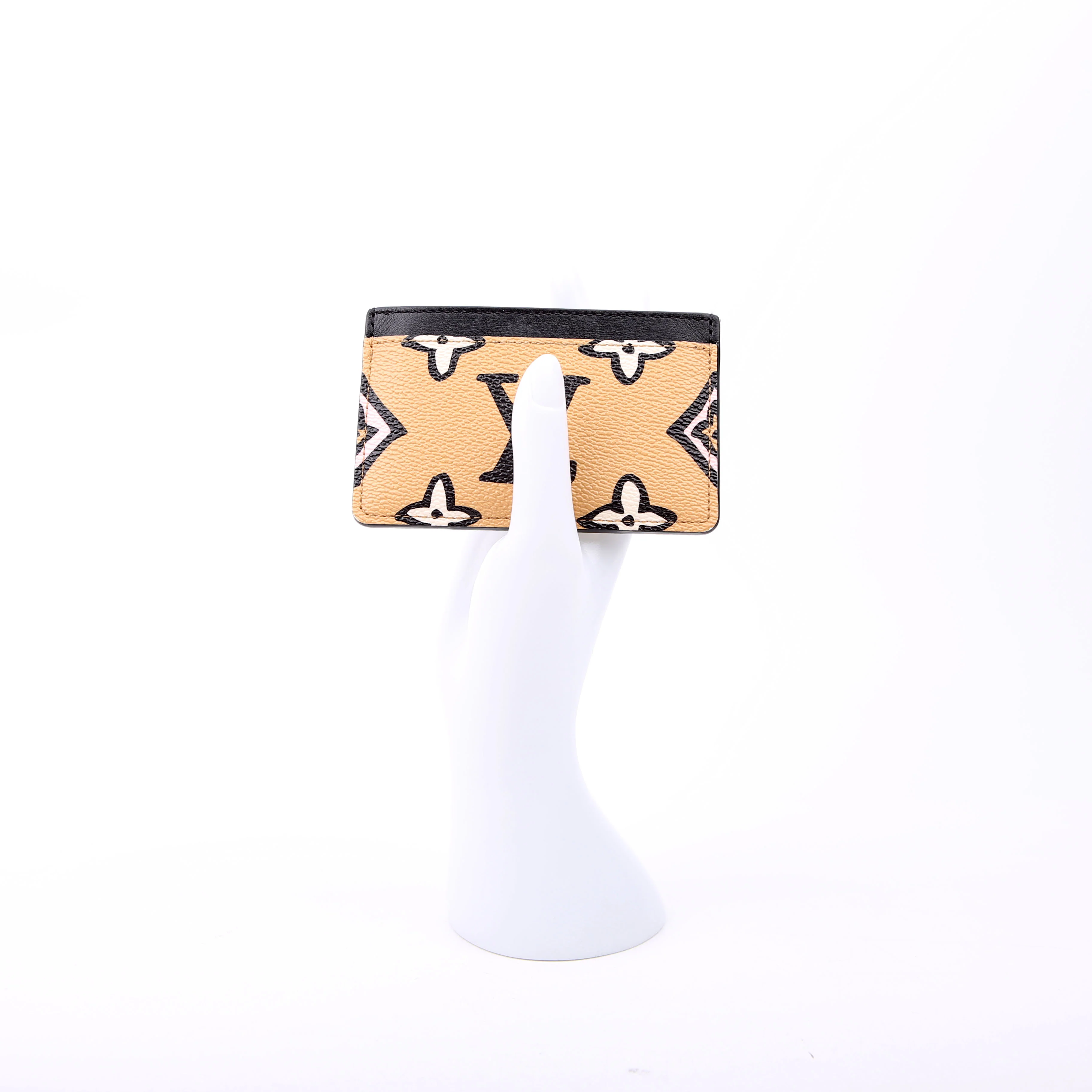 Card Holder Wild At Heart Monogram Tan/Black - Image 9