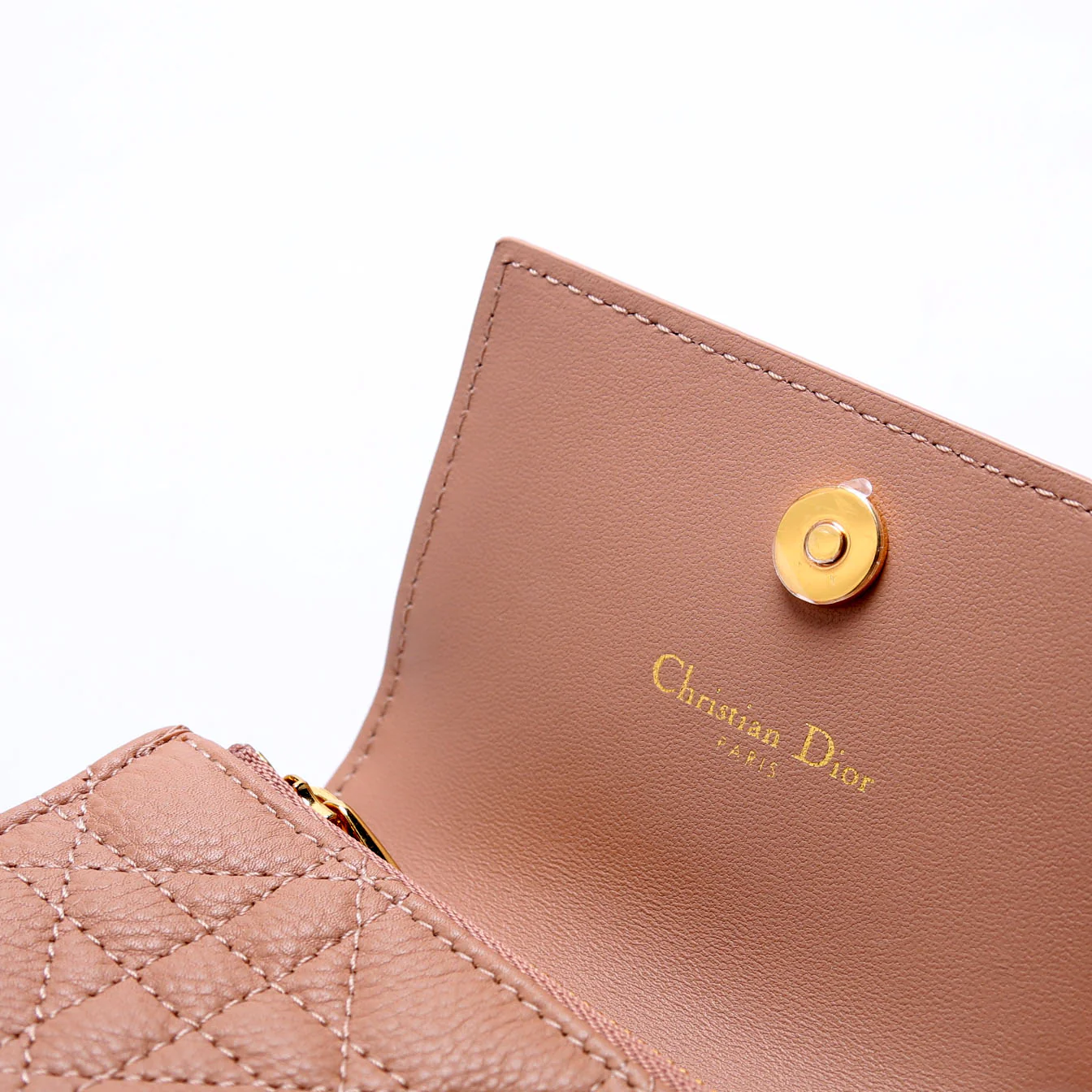 Caro Glycine Cannage Compact Wallet Tan - Image 5