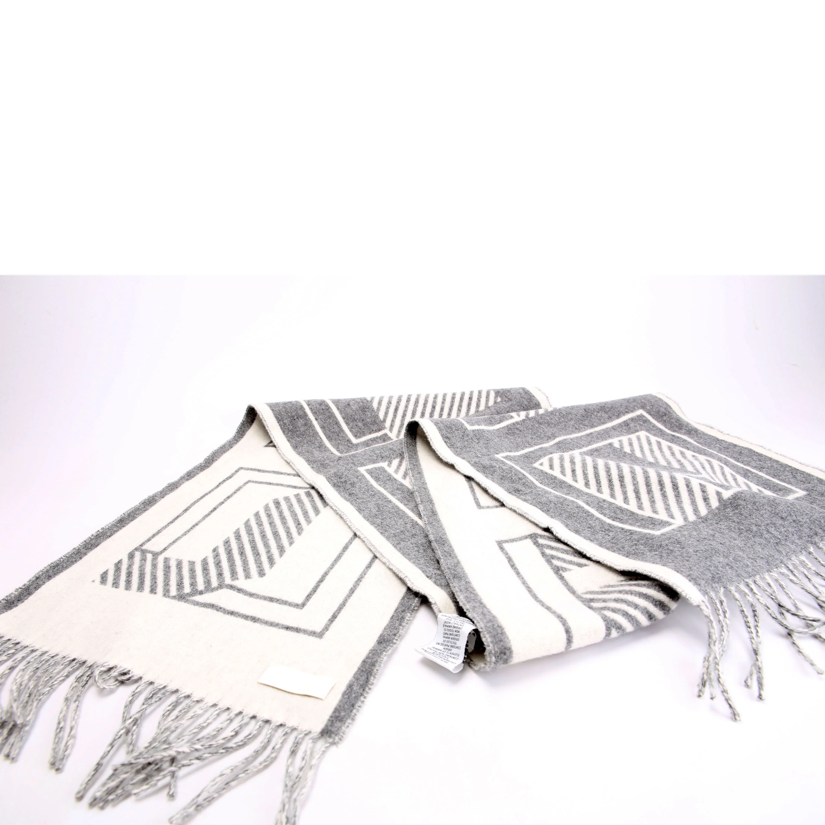 Casaque Lettres Au Carre Cashmere Grey/White - Image 2