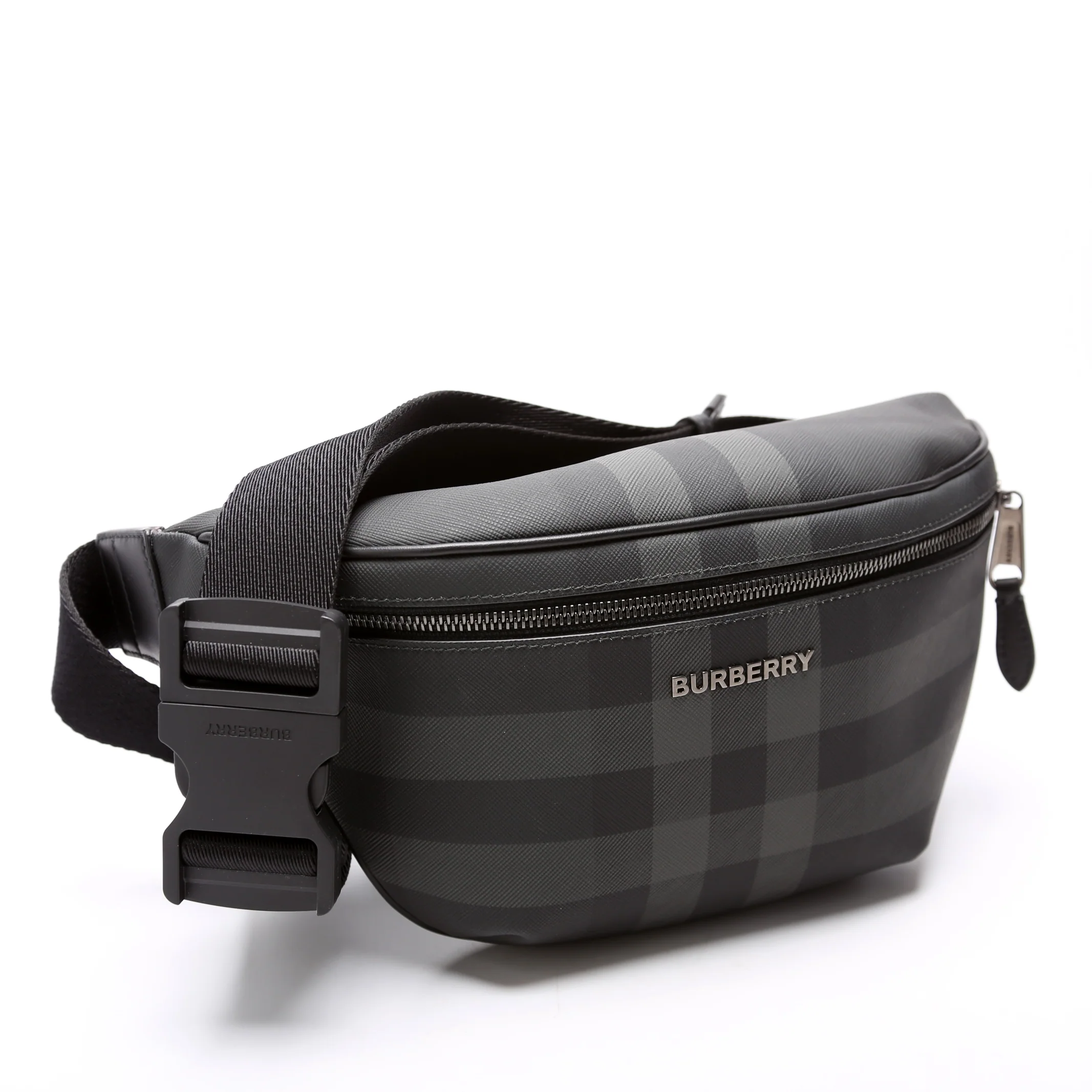 Cason Charcoal Checkered Belt Bag Black - Image 2