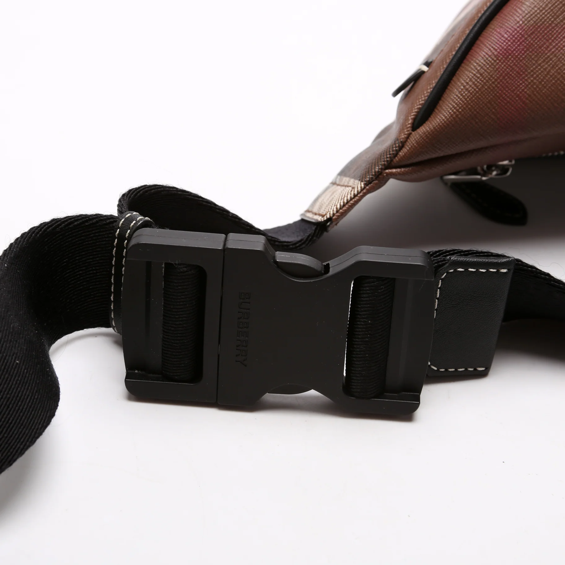 Cason Check E-Canvas Bum Bag - Image 6