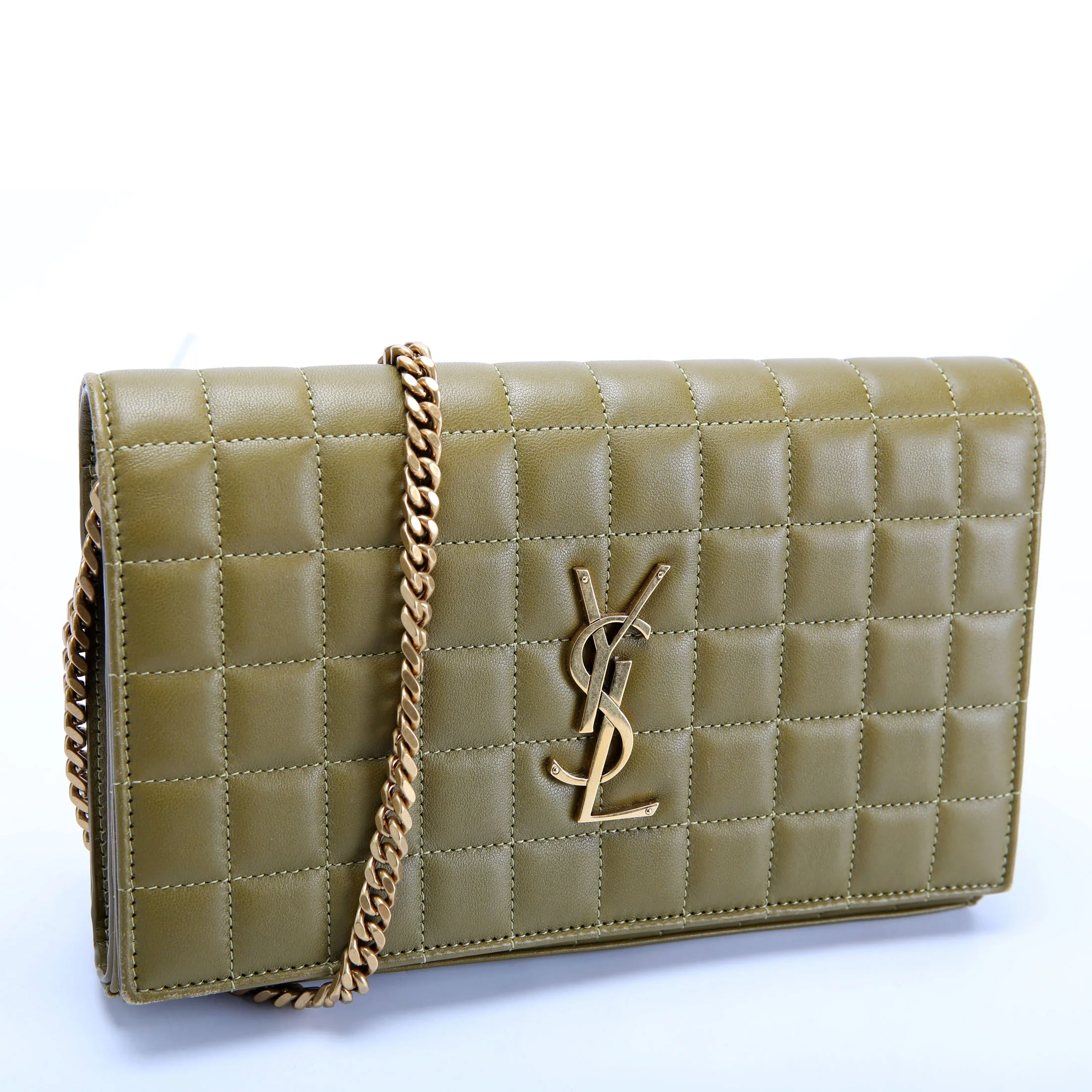 Cassandra Chain Wallet Quilted Lambskin 743346 Green - Image 2