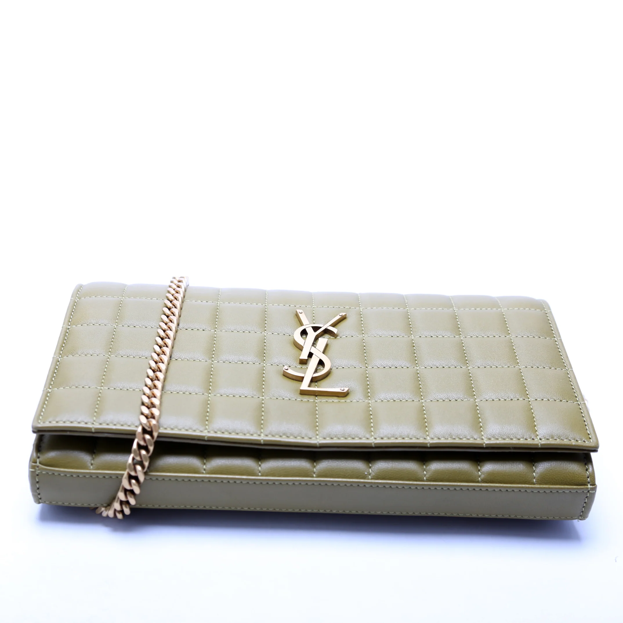 Cassandra Chain Wallet Quilted Lambskin 743346 Green - Image 4