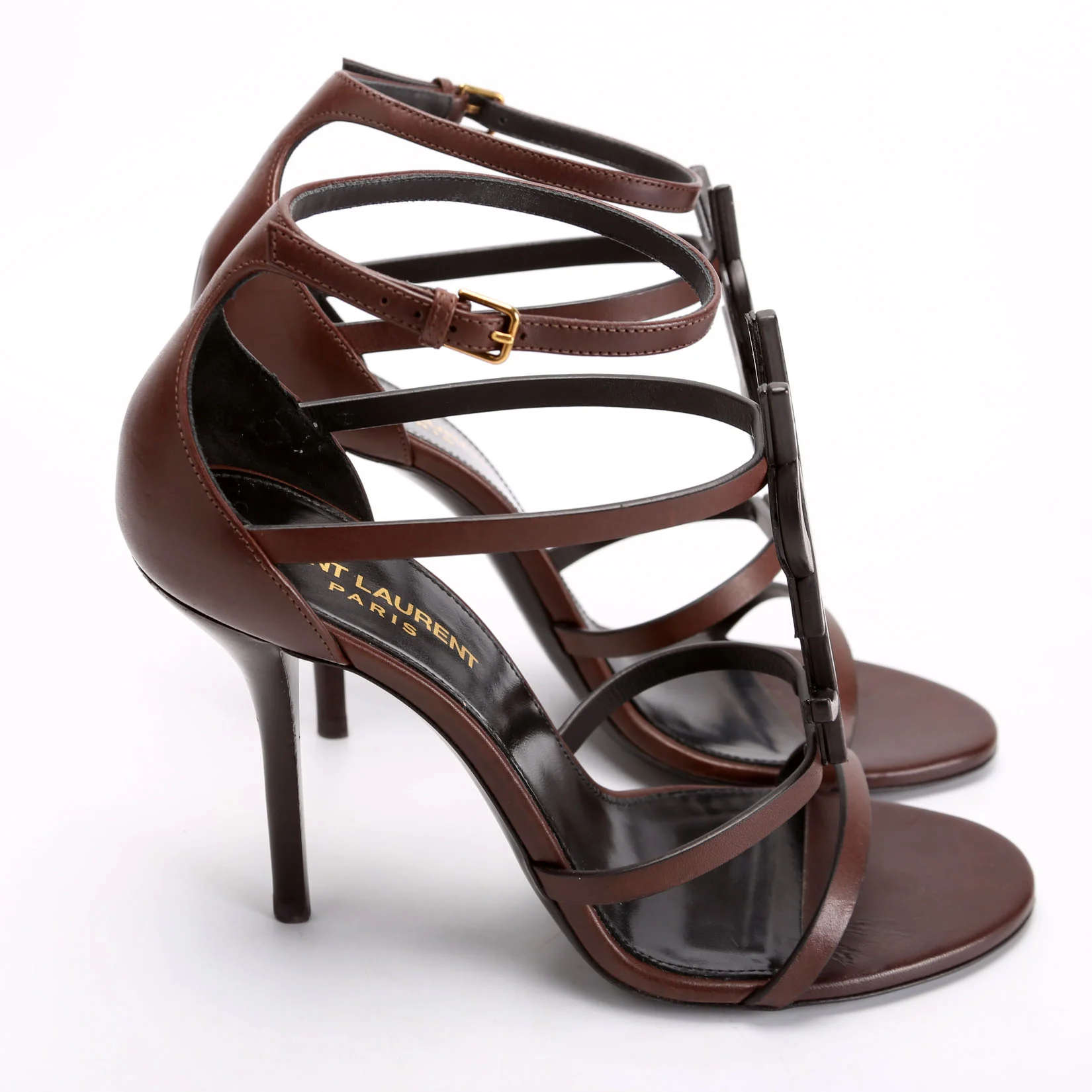 Cassandra Monogram Sandals 100 Size 37.5 Brown - Image 3