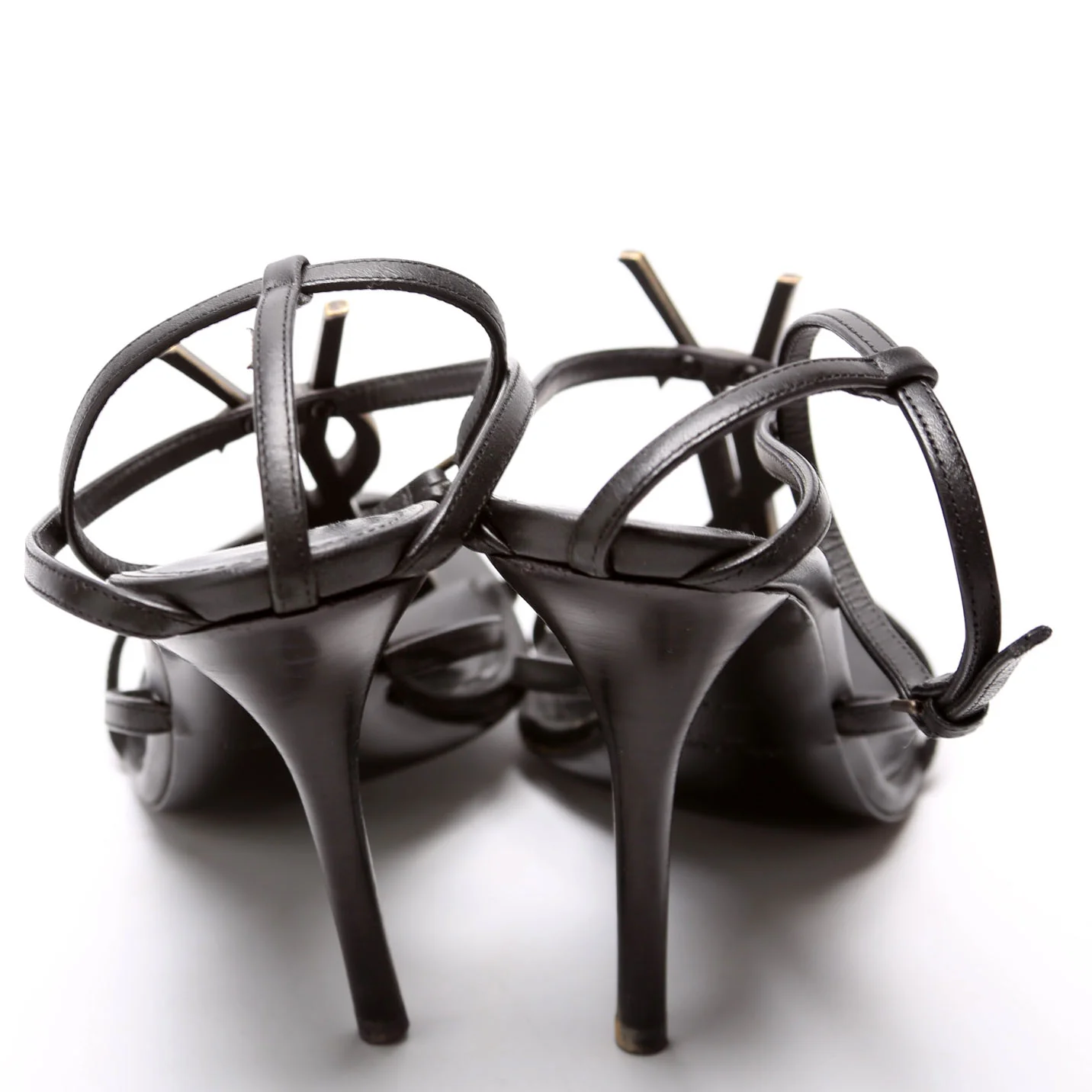 Cassandra Monogram Sandals 100MM Size 37 Black - Image 4