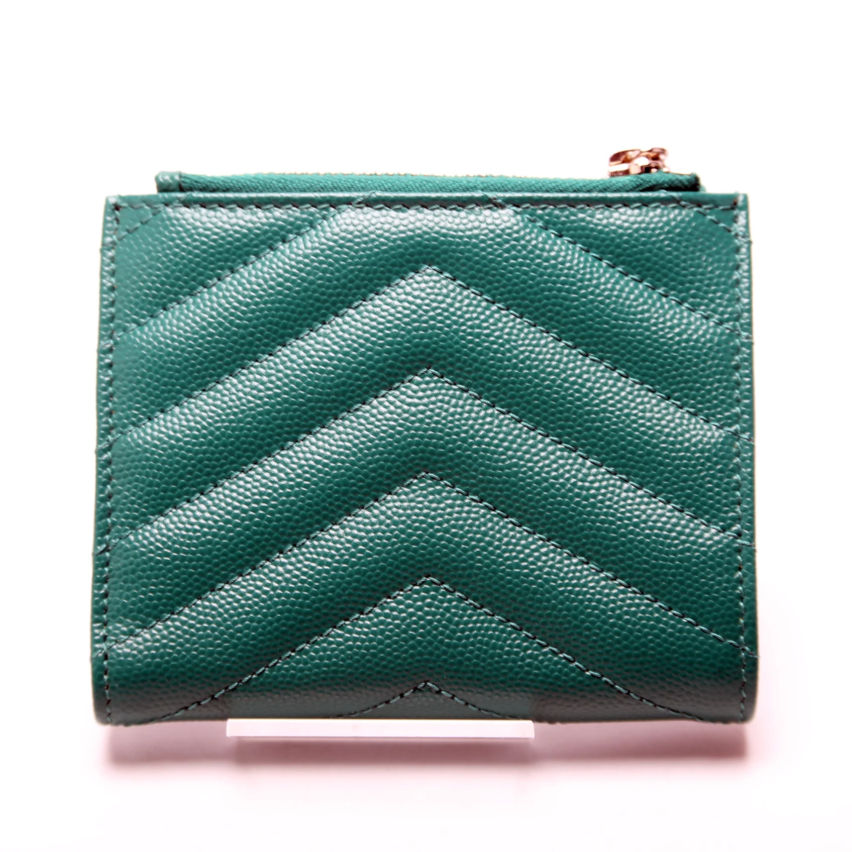 Cassandre Bi-Fold Wallet Grain De Poudre Green - Image 3