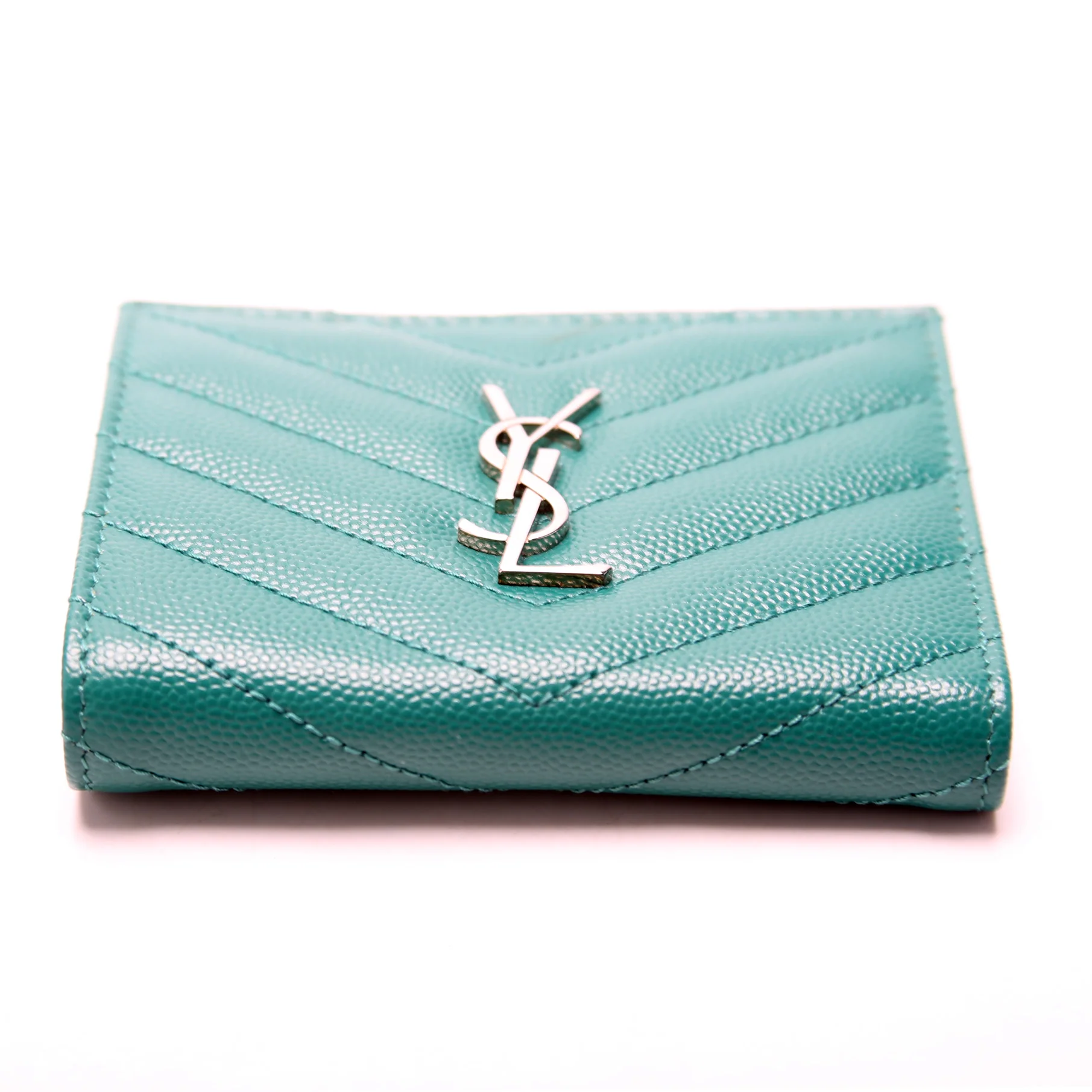 Cassandre Bi-Fold Wallet Grain De Poudre Green - Image 4