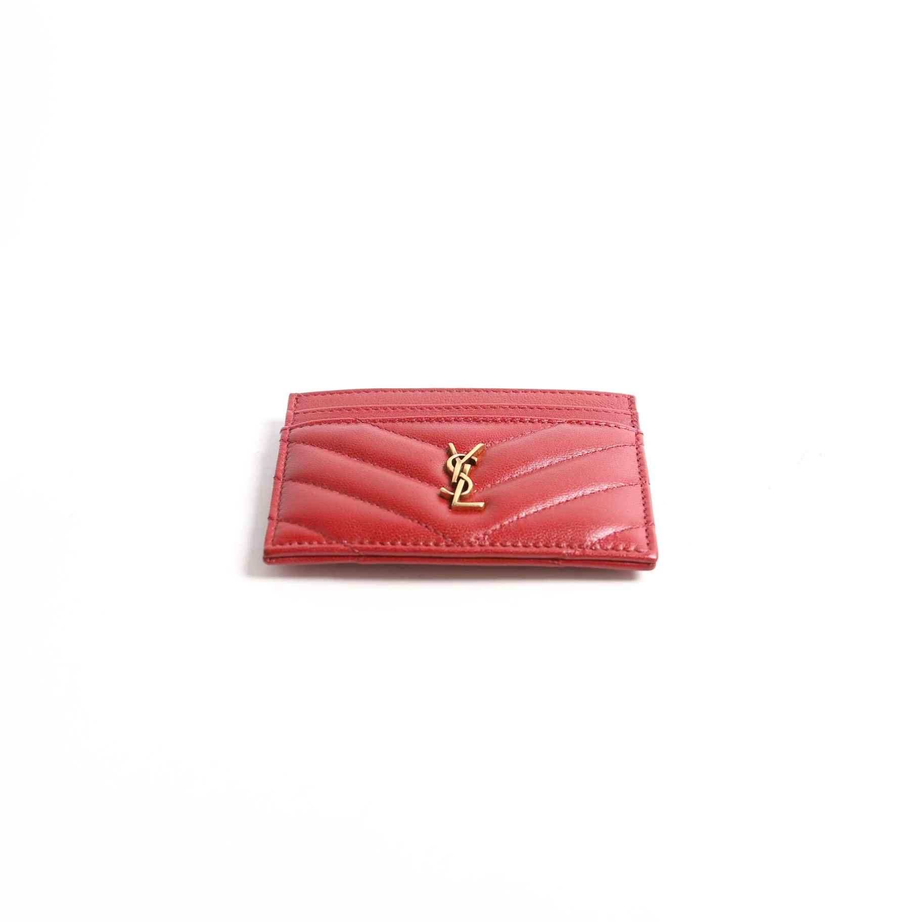 Cassandre Card Case Lambskin 863725 Red - Image 3