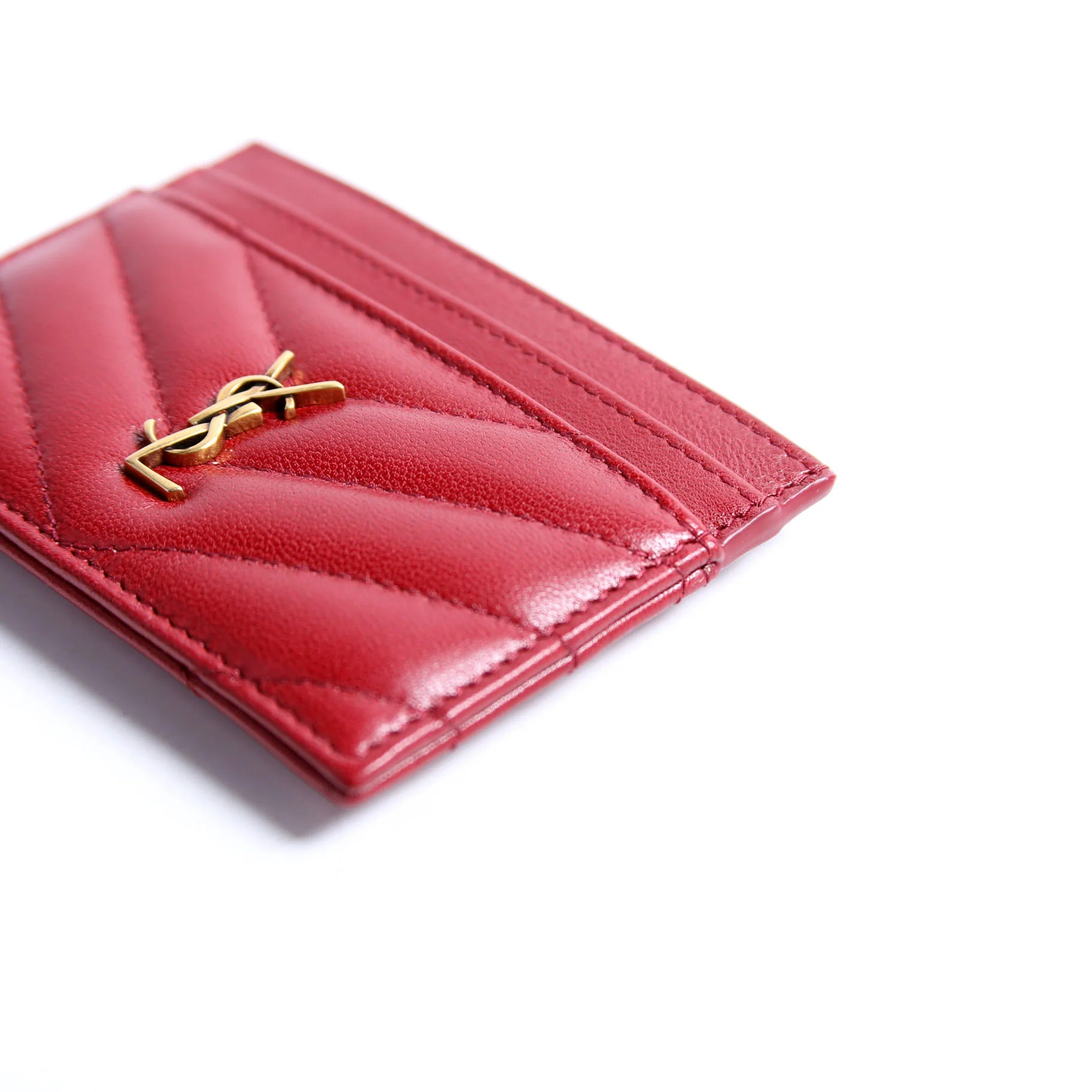 Cassandre Card Case Lambskin 863725 Red - Image 5