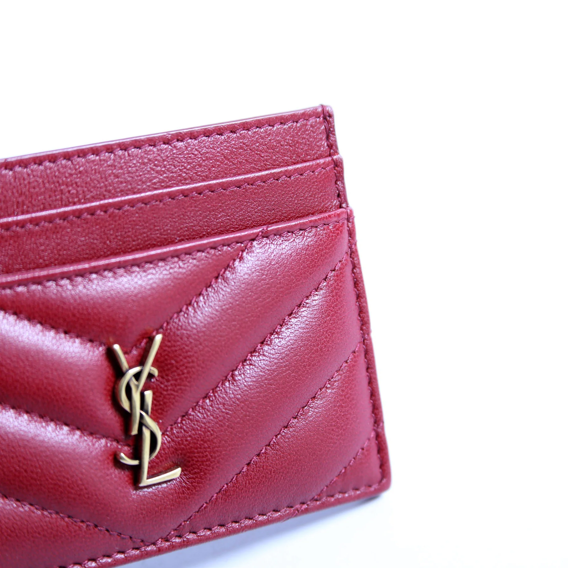 Cassandre Card Case Lambskin 863725 Red - Image 6