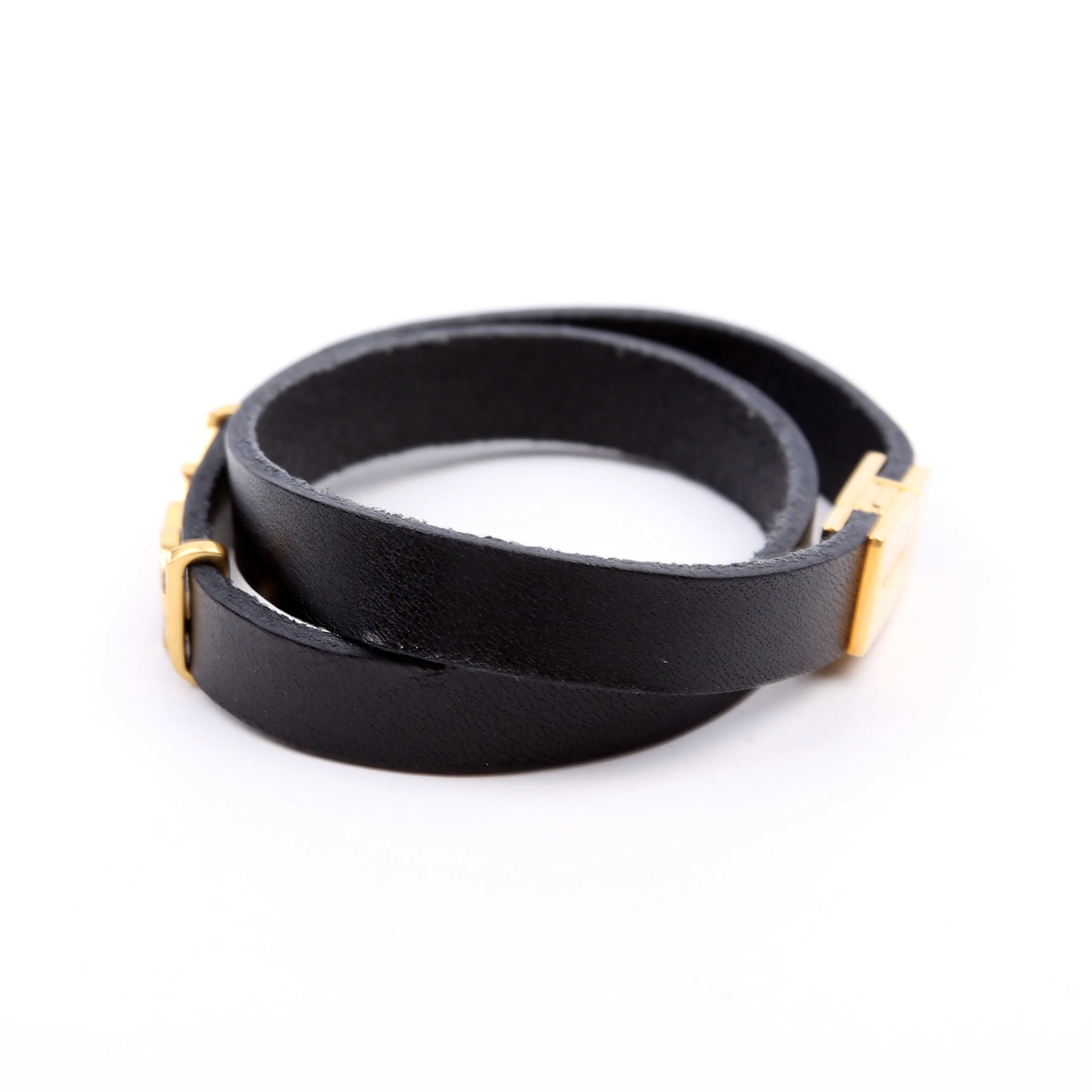 Cassandre Double Wrap Bracelet Black/Gold - Image 2