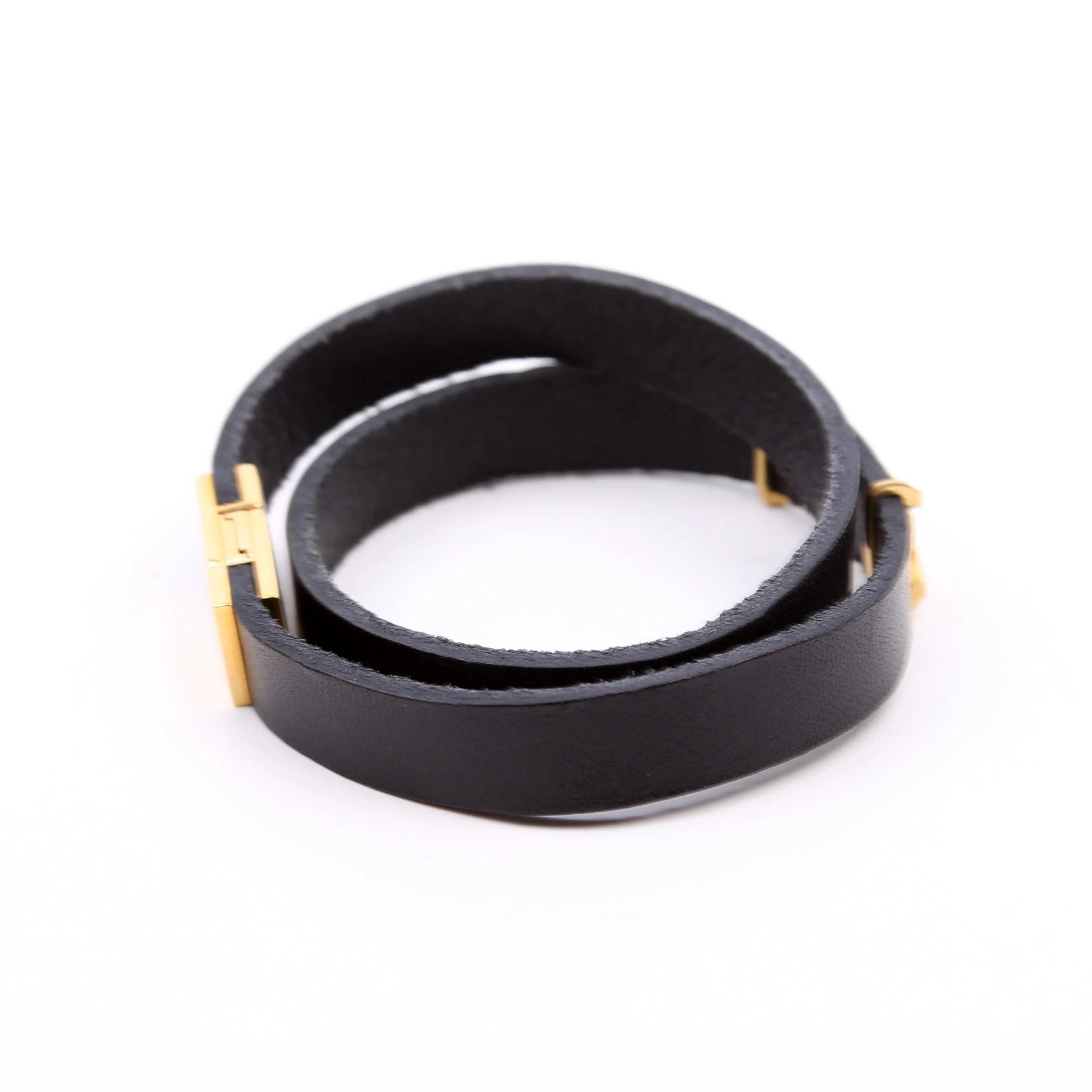 Cassandre Double Wrap Bracelet Black/Gold - Image 4
