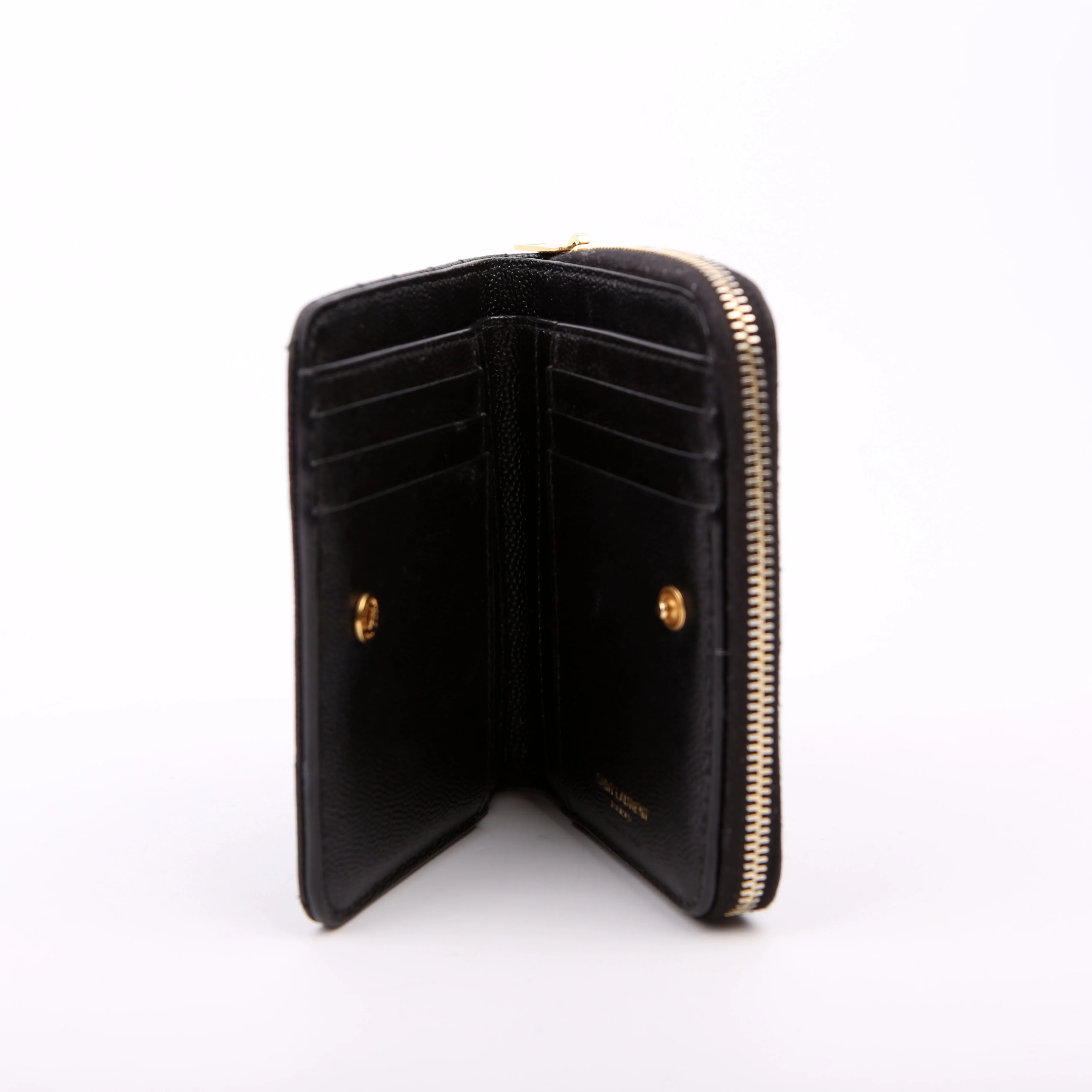 Cassandre Grain De Poudre Compact Zip Around Wallet Black - Image 13