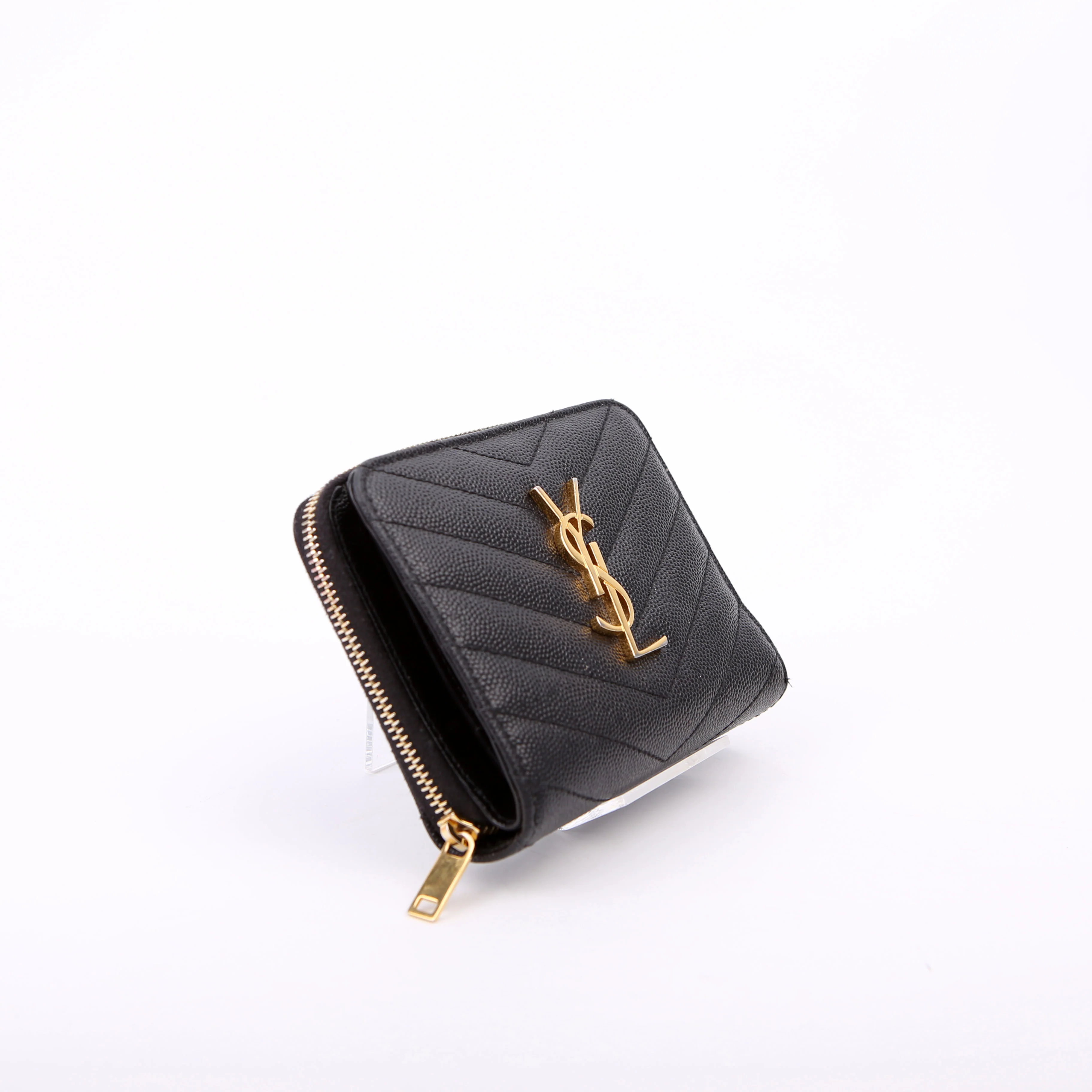 Cassandre Grain De Poudre Compact Zip Around Wallet Black - Image 2