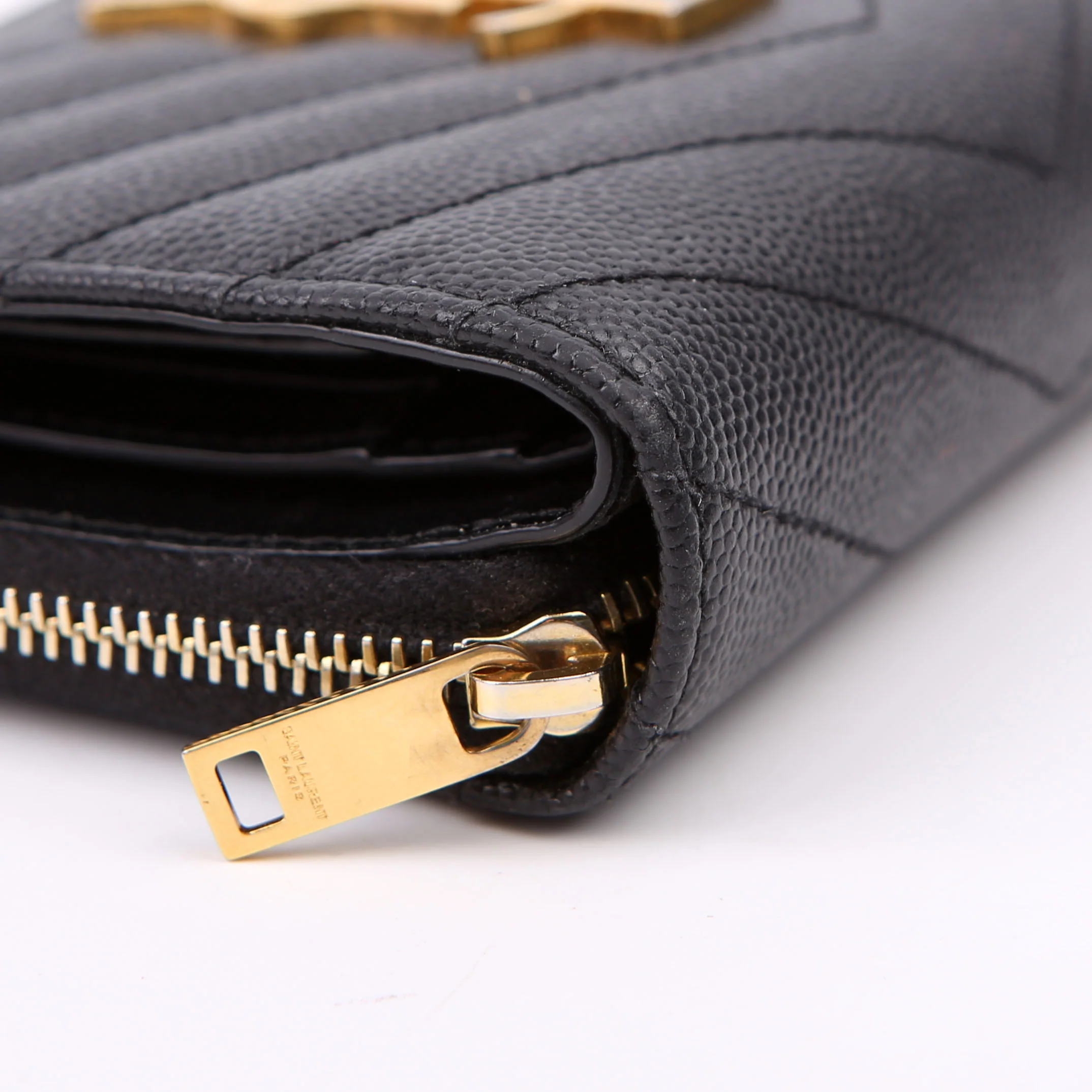 Cassandre Grain De Poudre Compact Zip Around Wallet Black - Image 5