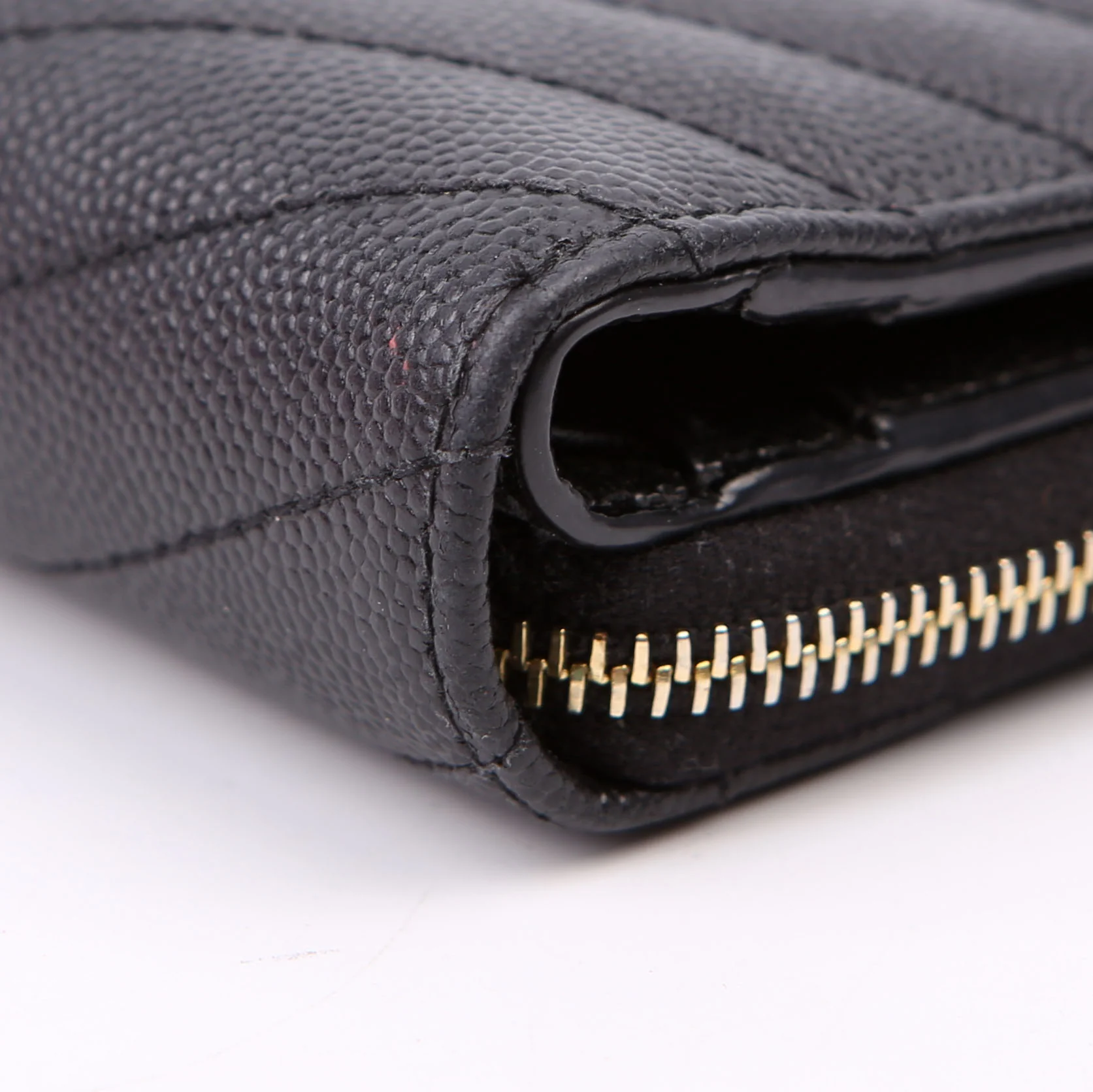 Cassandre Grain De Poudre Compact Zip Around Wallet Black - Image 6