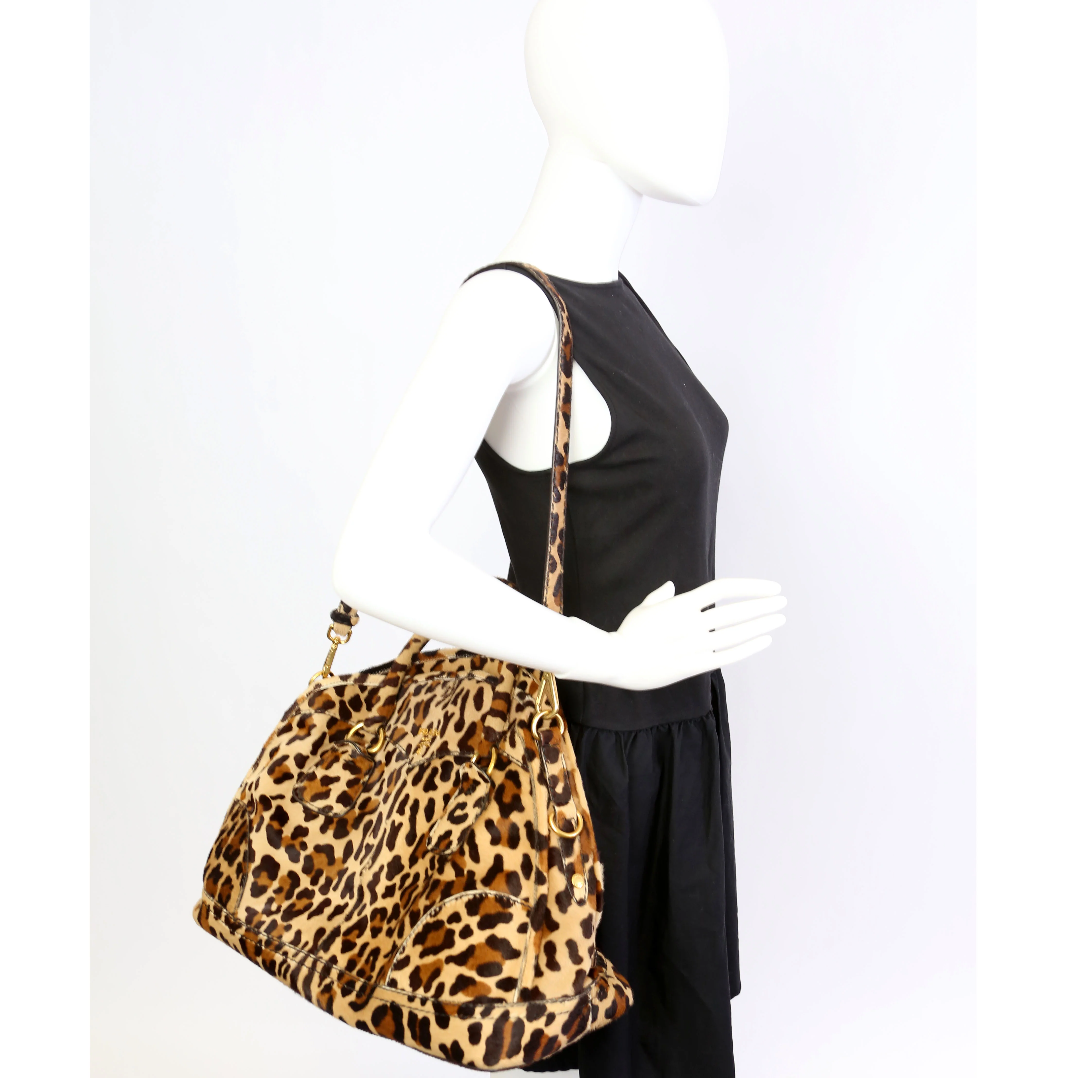 Cavallino Pony Hair Bowler 2Way Bag - Image 13