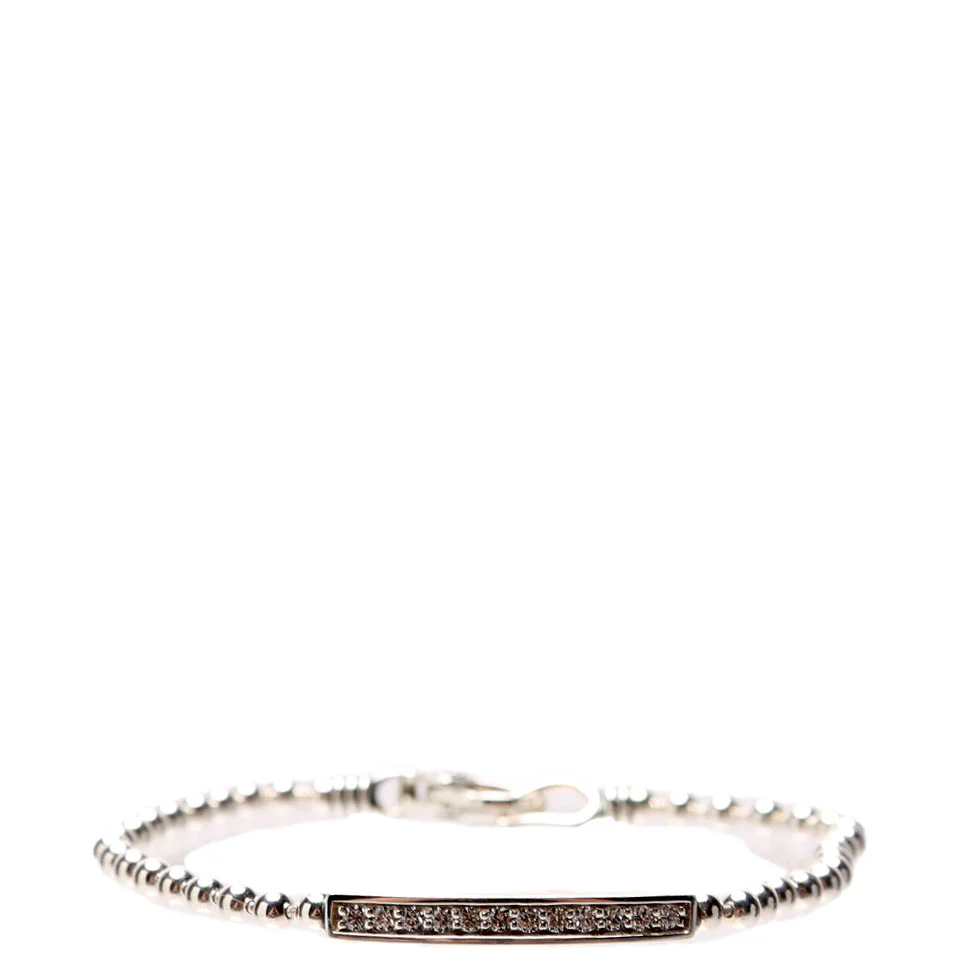 Caviar Spark Beaded 3MM Bracelet Size S 925 With 0.3CT Diamonds