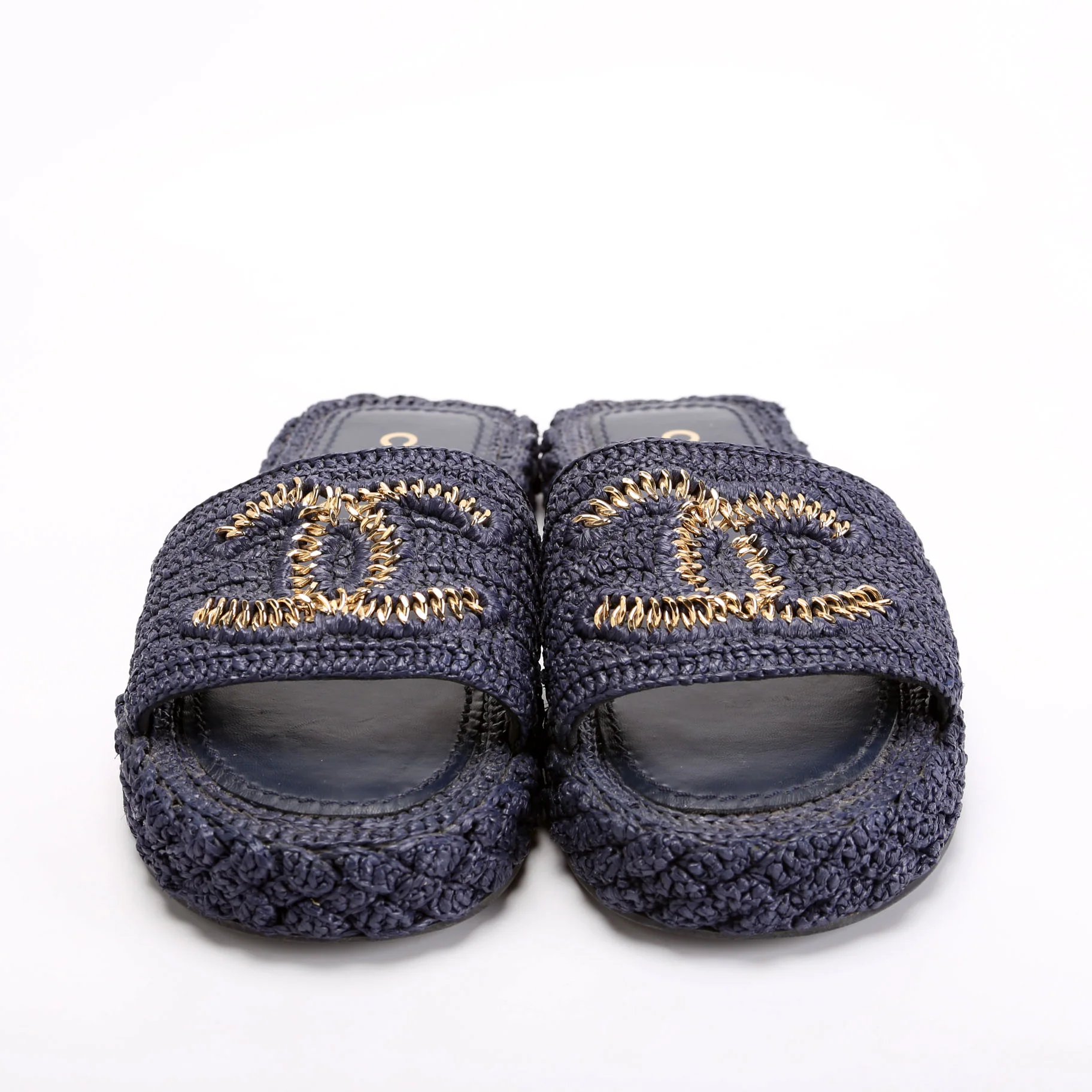 CC Braided Cord Espadrille Sandals Size 38 Blue - Image 2