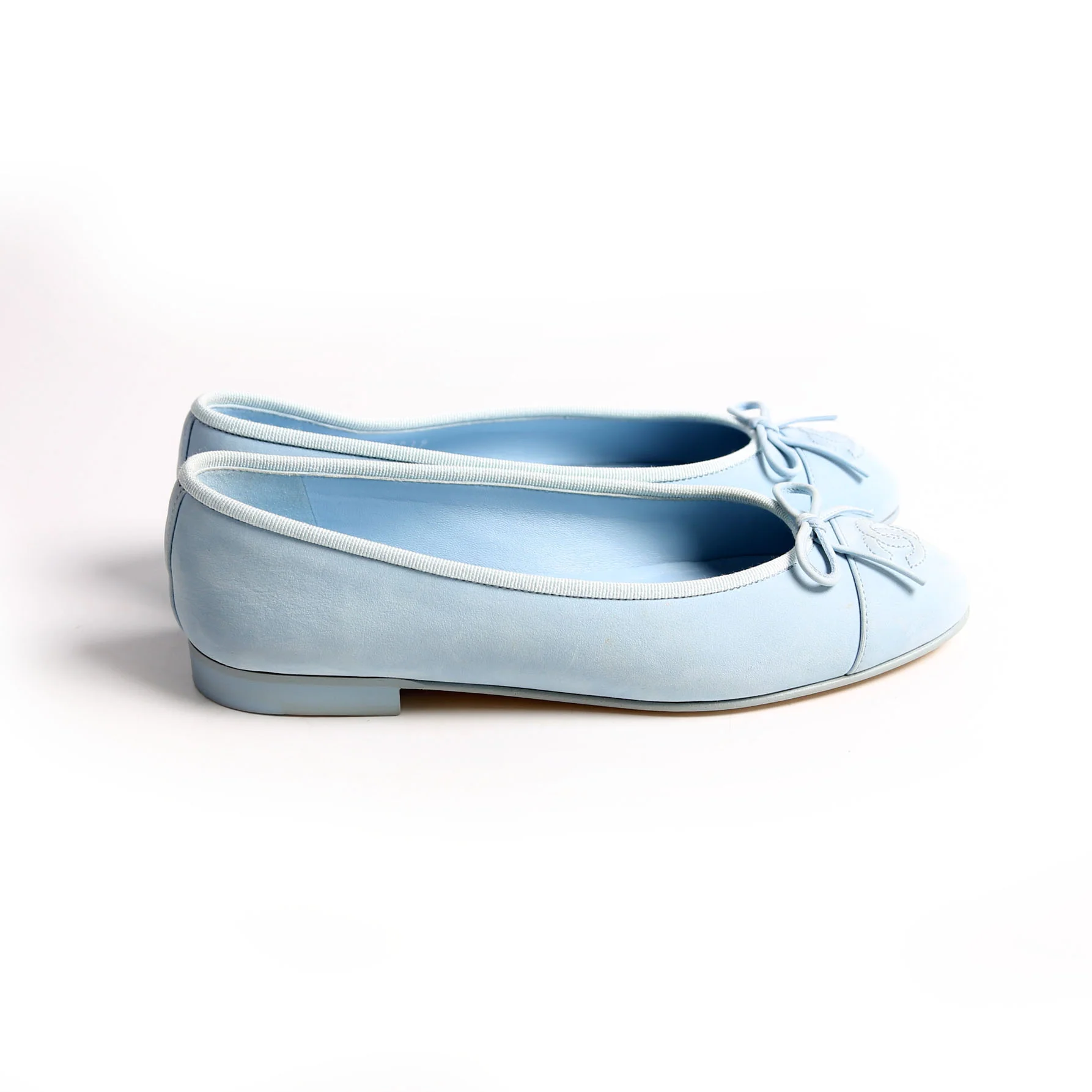 CC Cap Toe Ballet Flats Size 36.5 Blue - Image 4