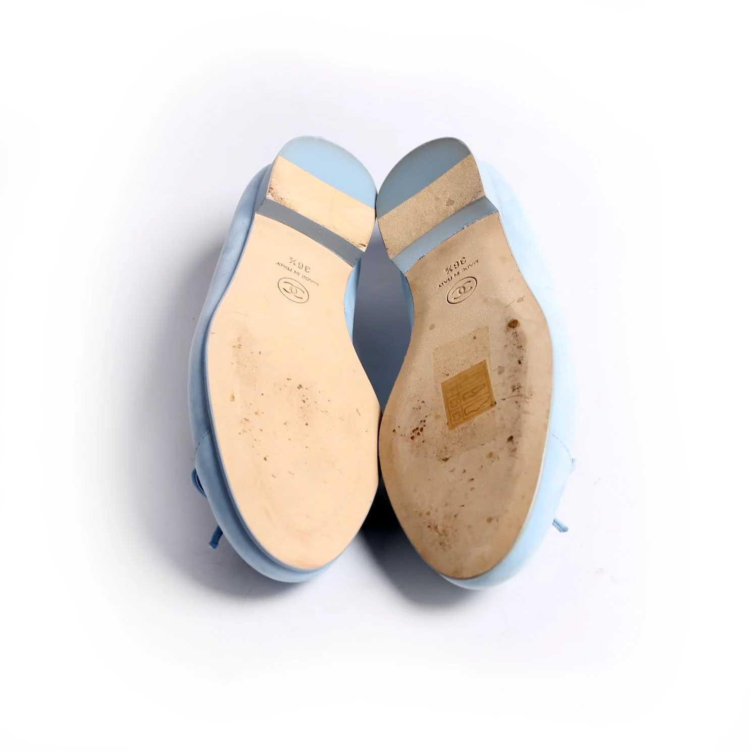 CC Cap Toe Ballet Flats Size 36.5 Blue - Image 5