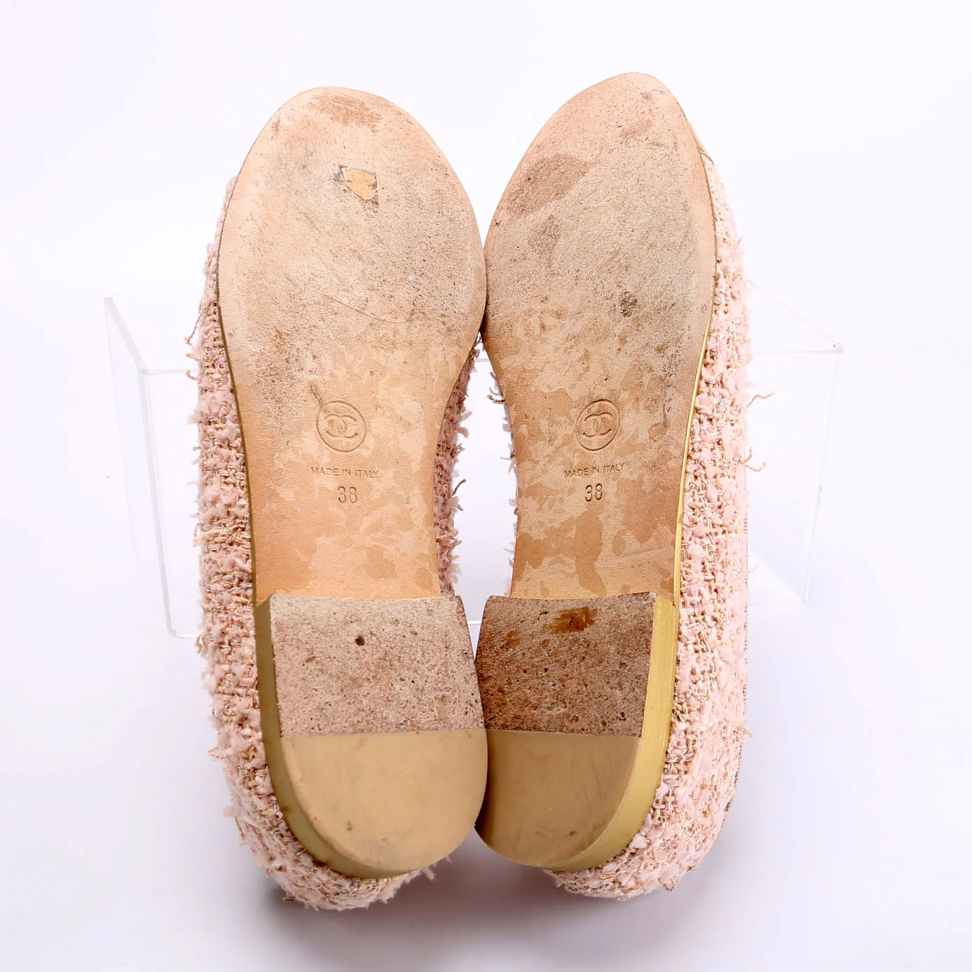CC Cap Toe Ballet Flats Size 38 Pink/Gold - Image 7