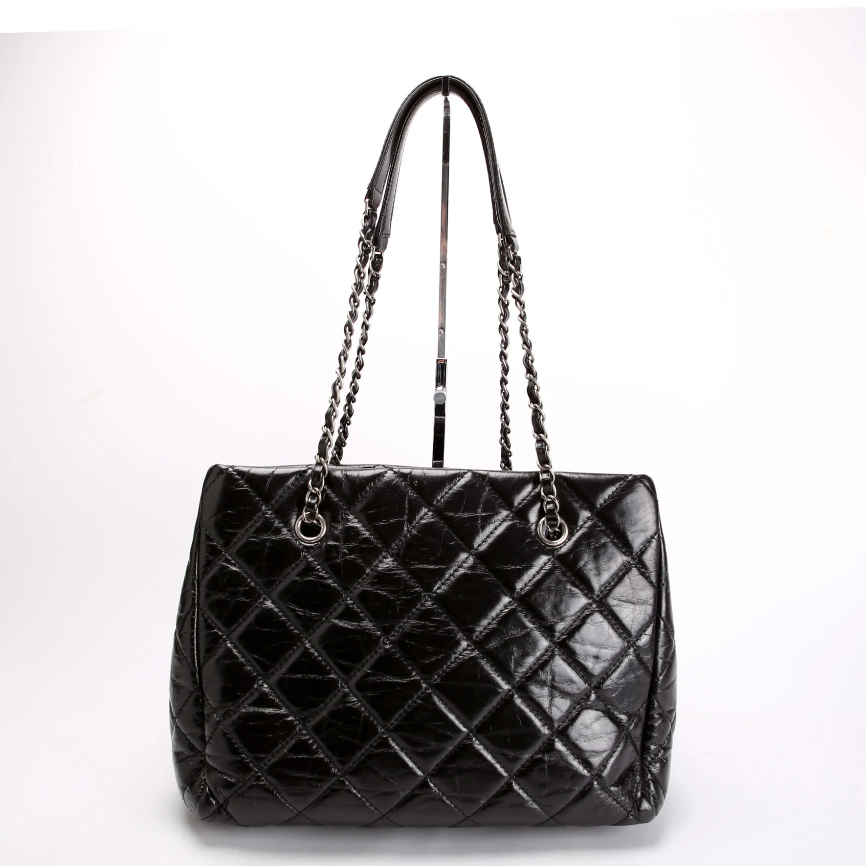 CC Chain Small Shopping Tote Glazed Calfskin 20MM - Image 3