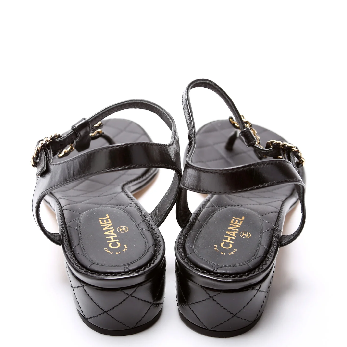 CC Chain T-Strap Sandals Size 42 - Image 4