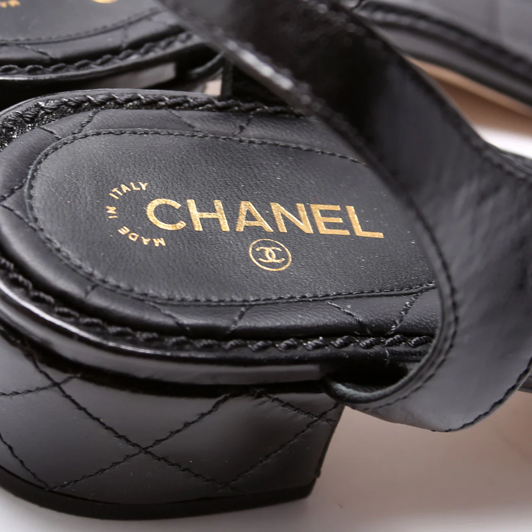 CC Chain T-Strap Sandals Size 42 - Image 5