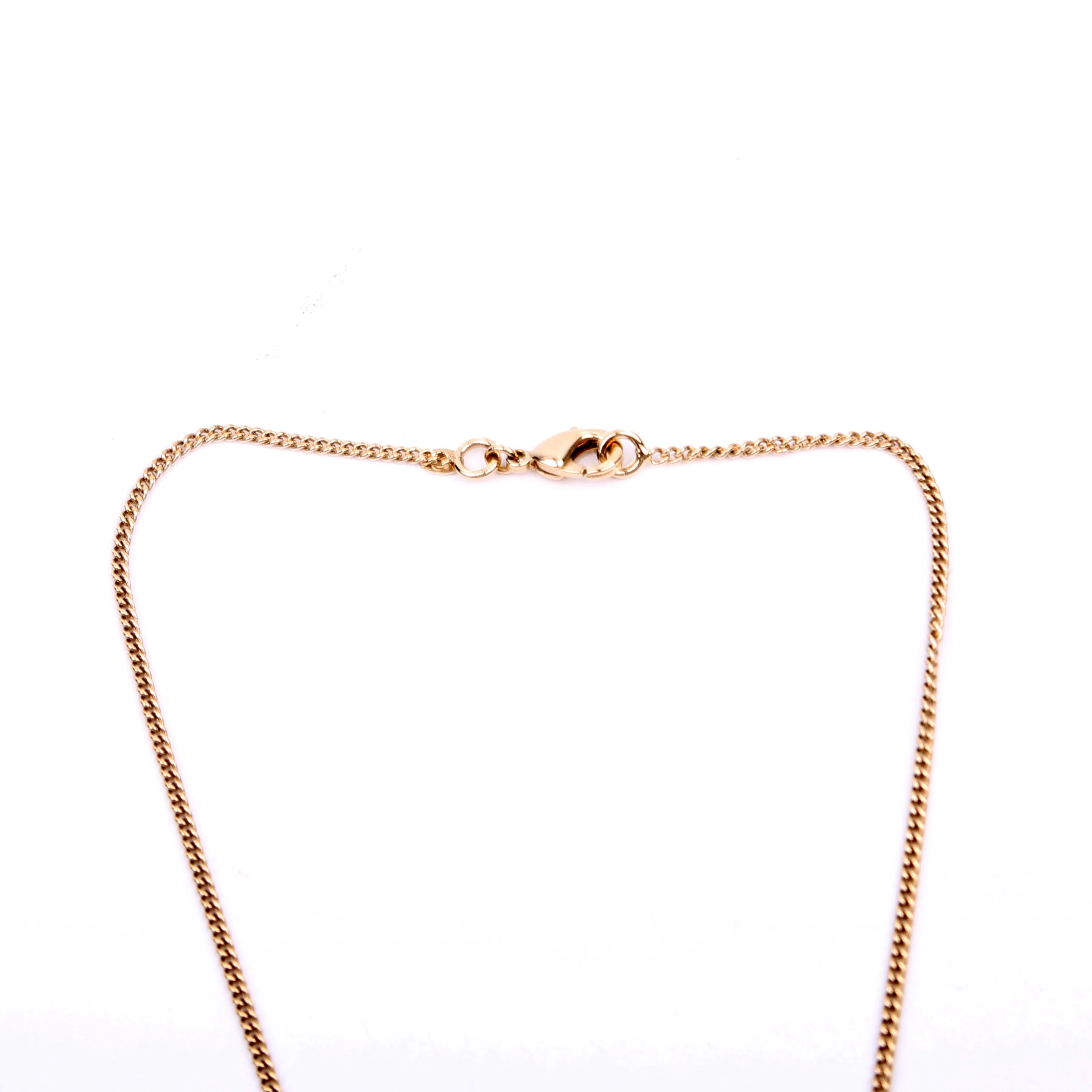 CC Clover Enamel Pendants Necklace Gold/Black - Image 3