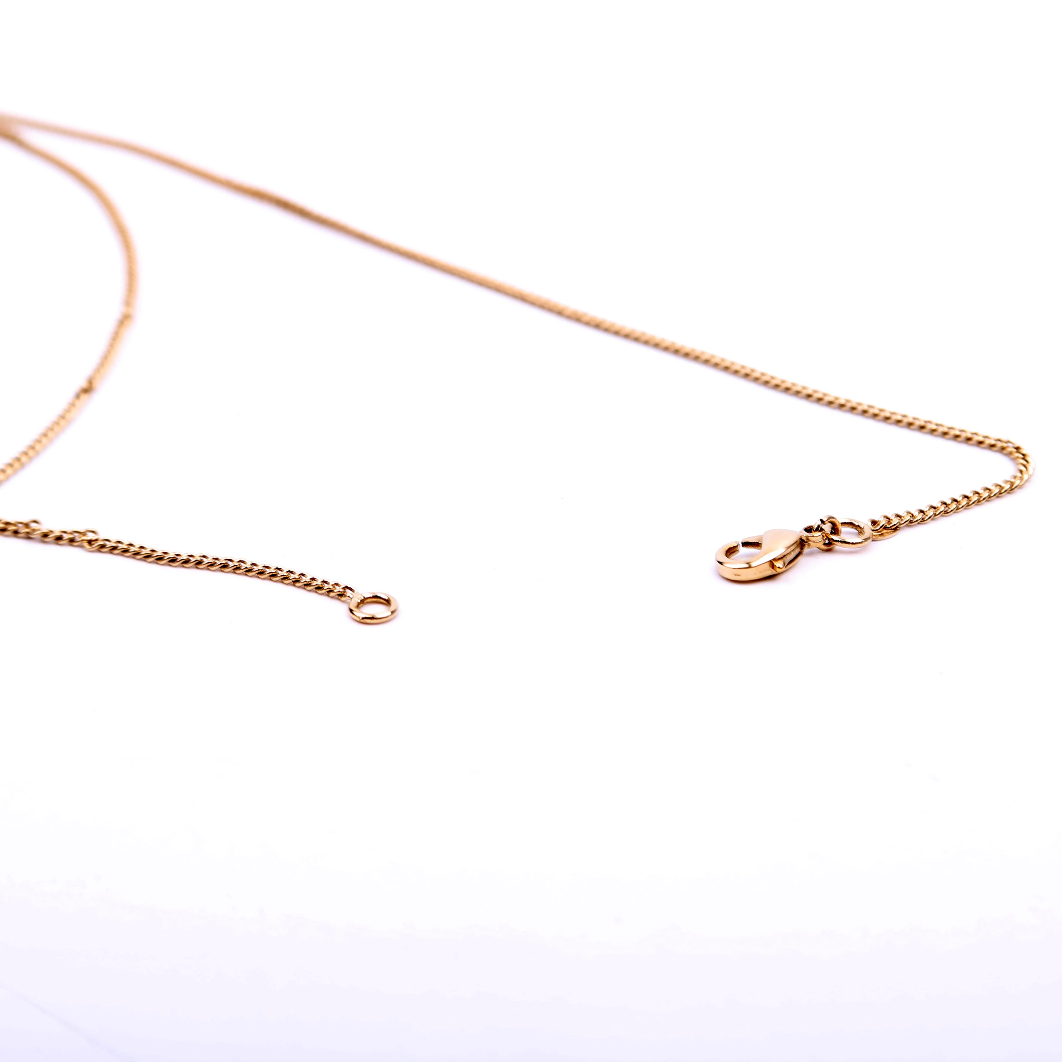 CC Clover Enamel Pendants Necklace Gold/Black - Image 5