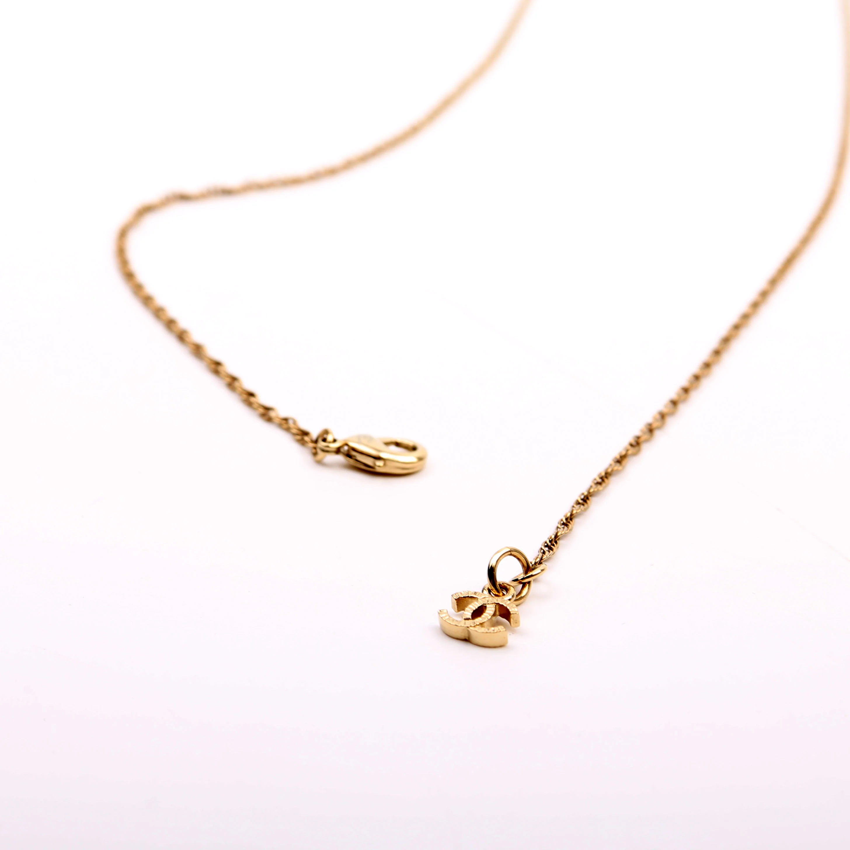 CC Crystal Pendant Necklace Gold - Image 6