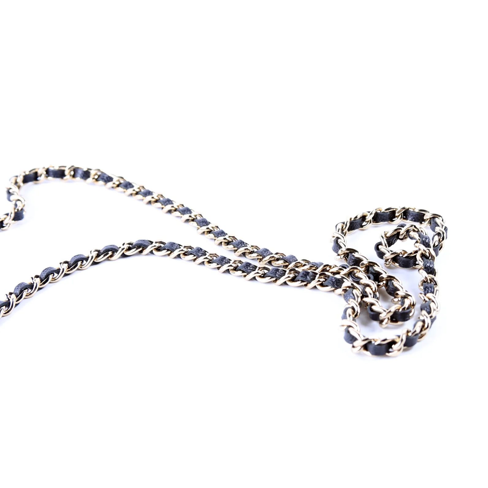 CC Double Zip Clutch With Chain Caviar Black - Image 9