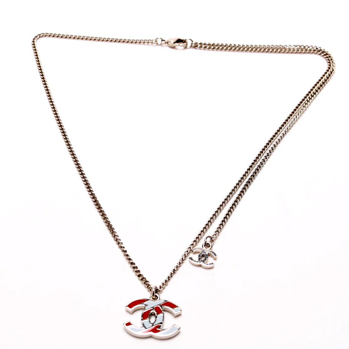 CC Enamel Pendant Necklace - Image 2