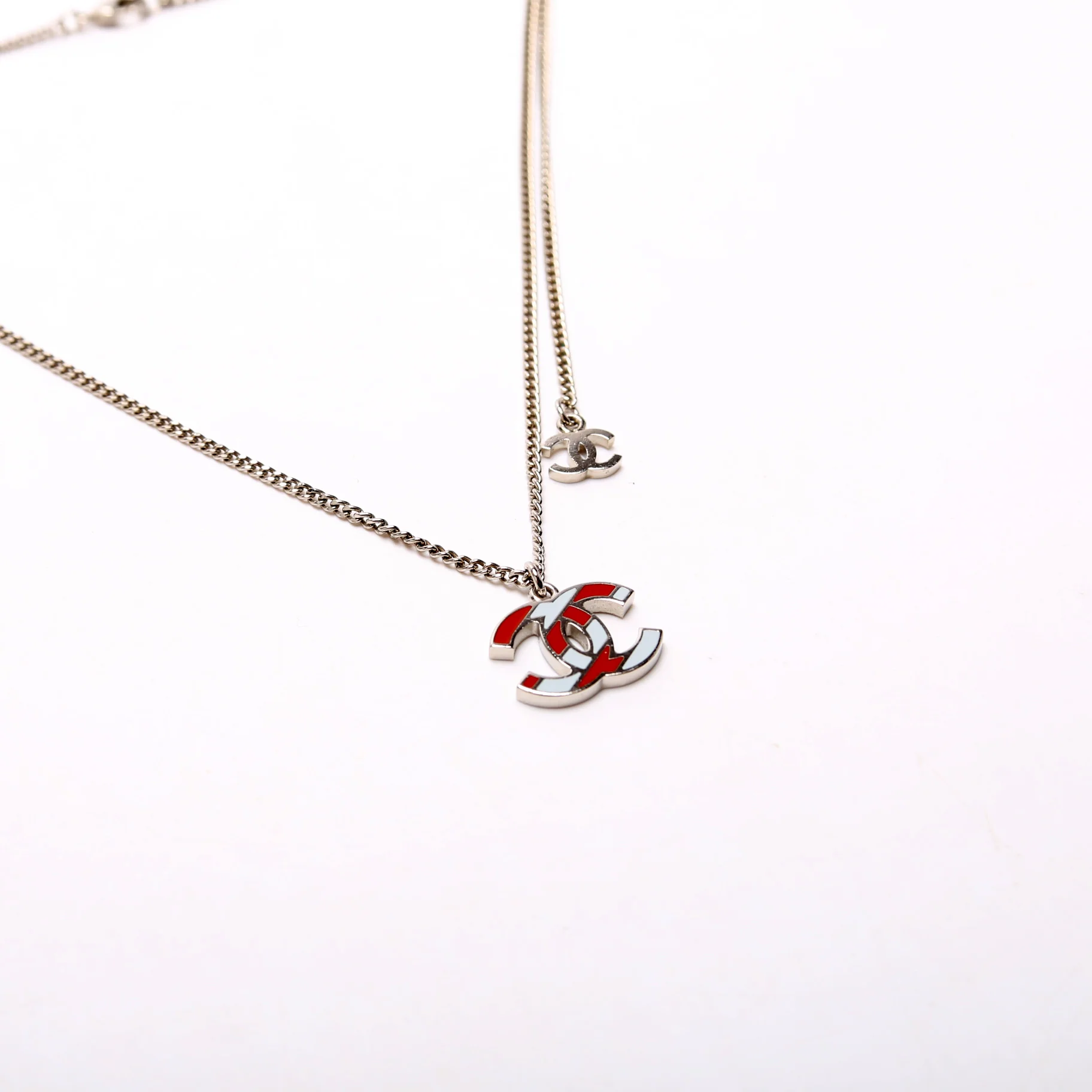 CC Enamel Pendant Necklace - Image 3