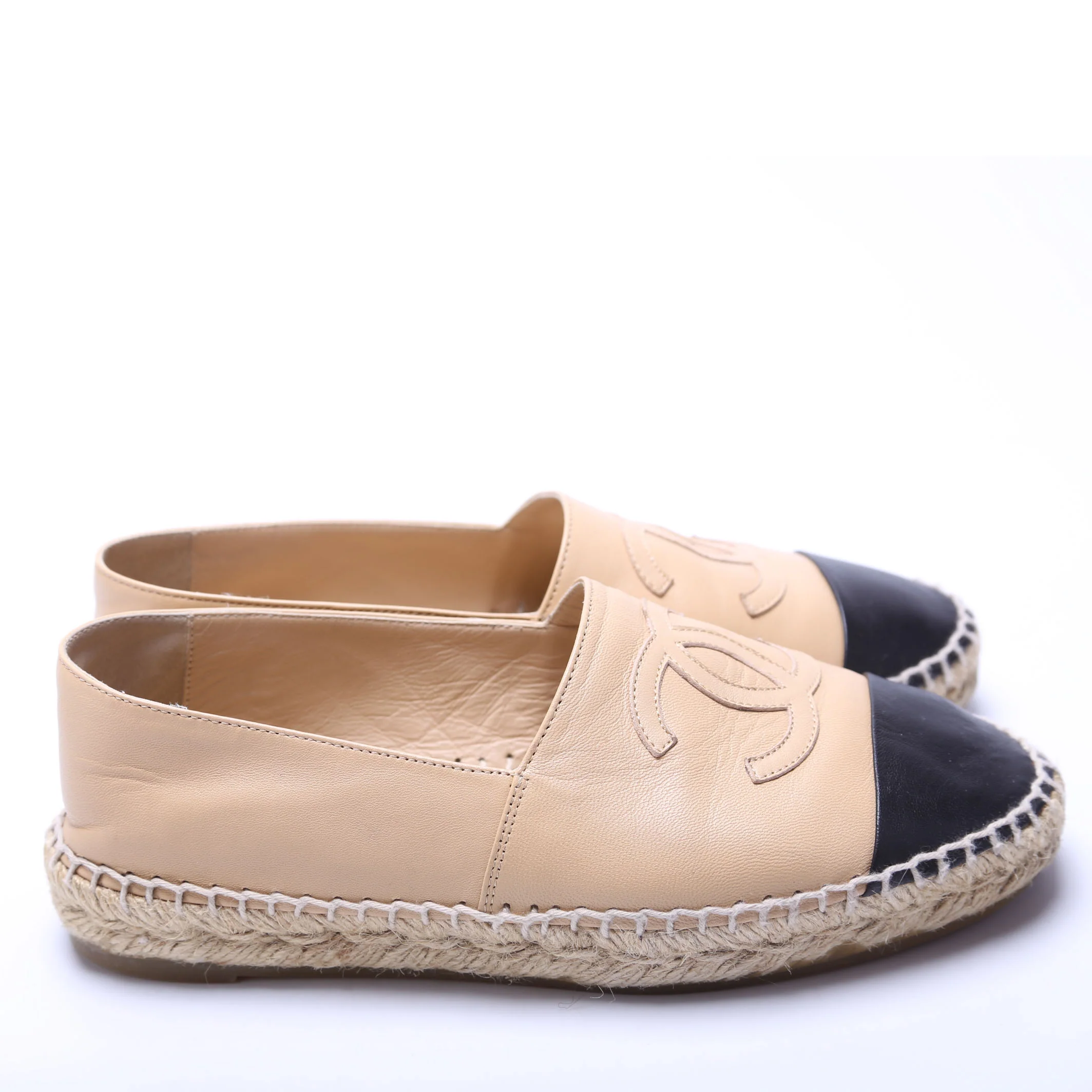CC Espadrilles Size 36 Tan - Image 3