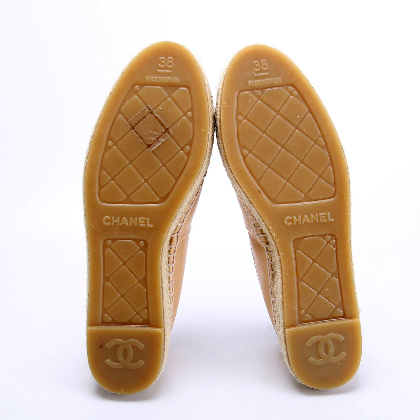 CC Espadrilles Size 38 Tan/Black - Image 9