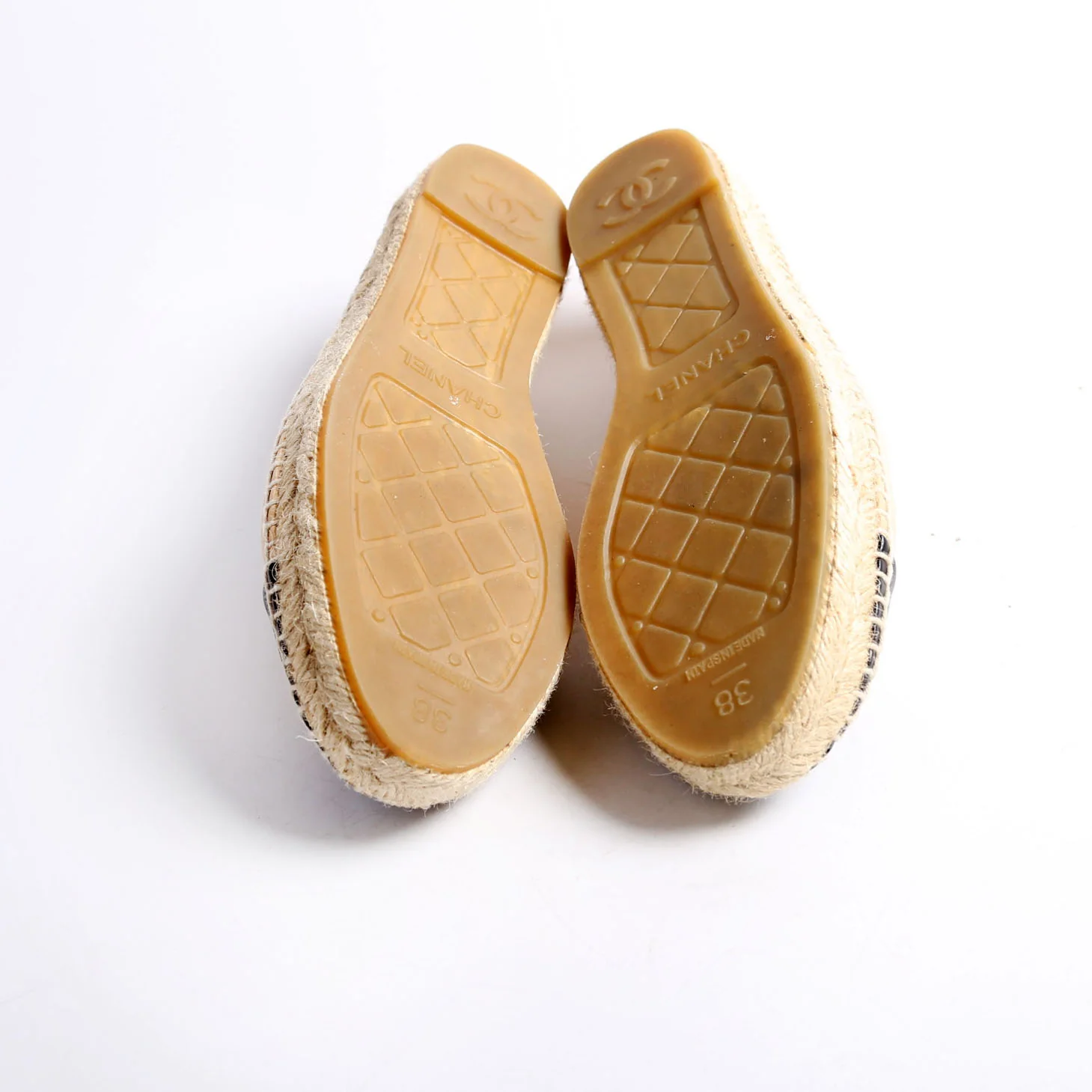 CC Espadrilles Size 38 Tan/Black - Image 11