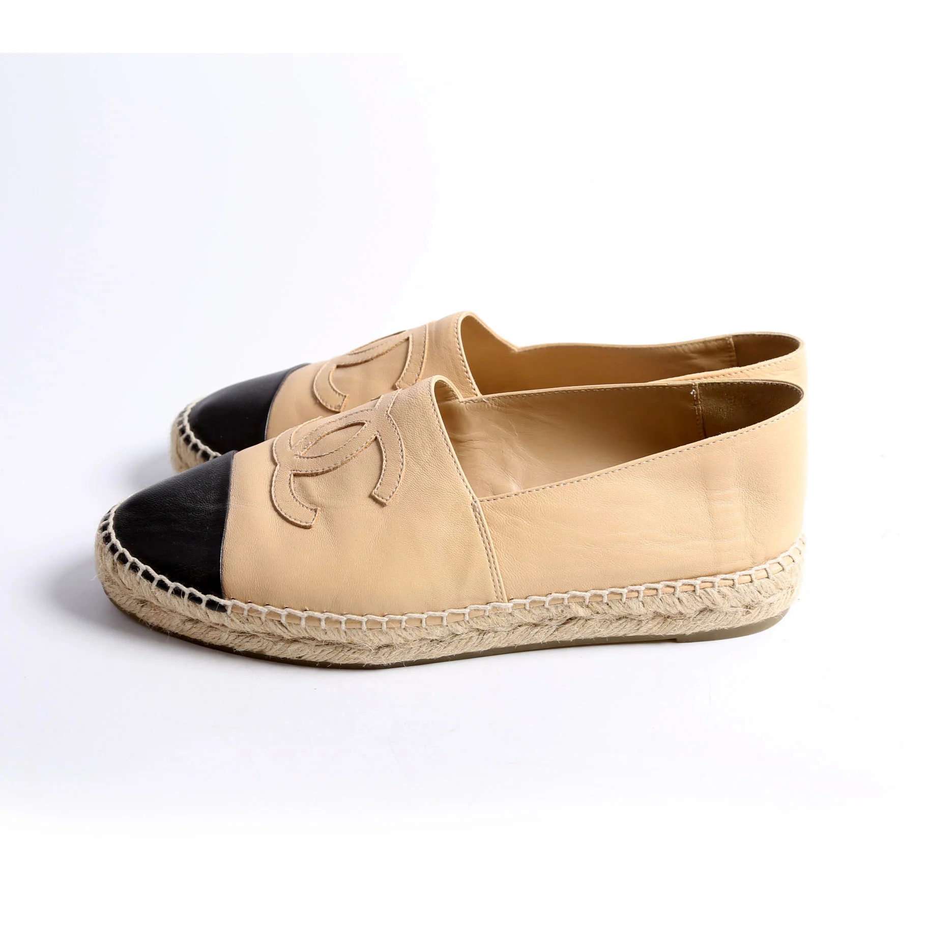 CC Espadrilles Size 38 Tan/Black - Image 3