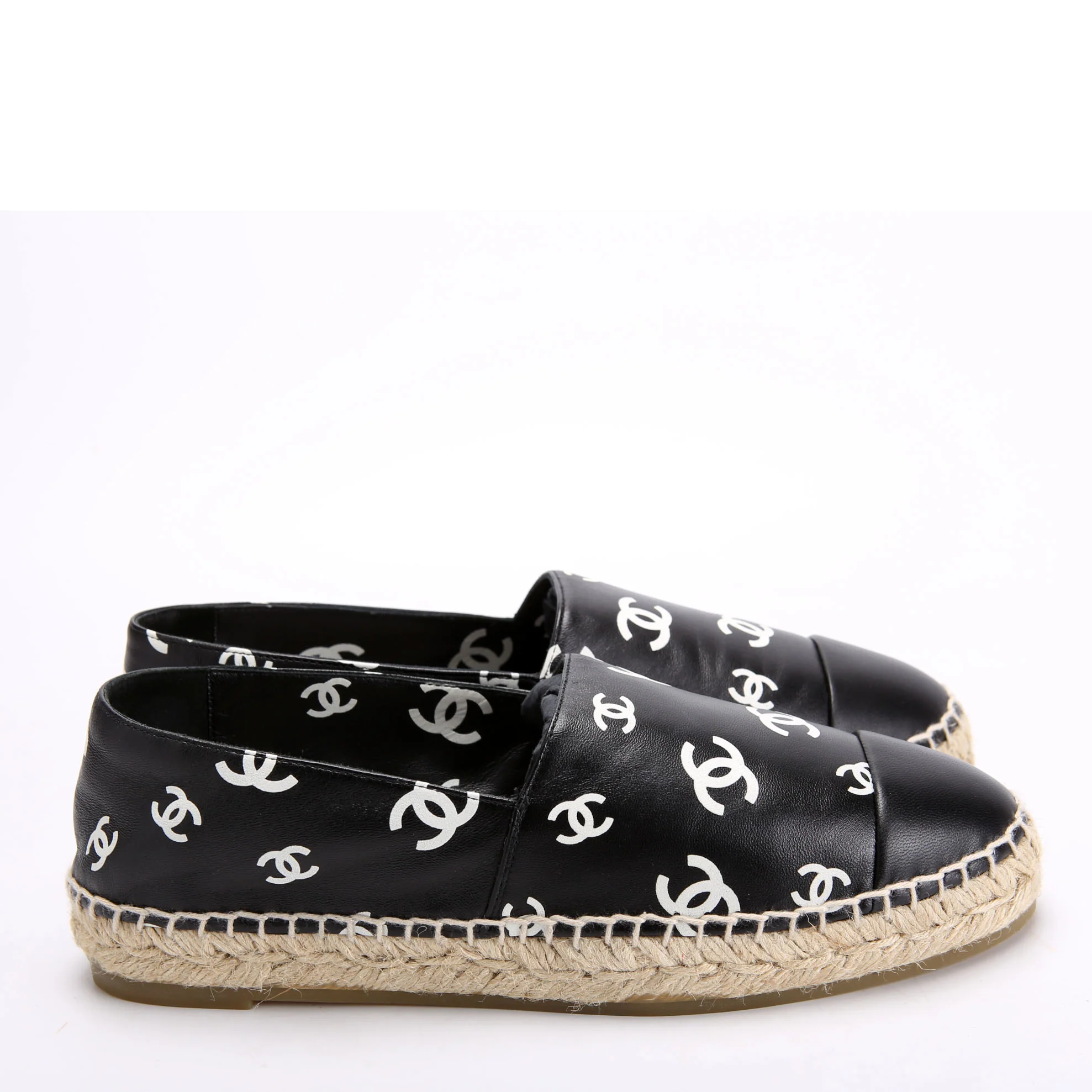 CC Espadrilles Size 39 Black/White - Image 3
