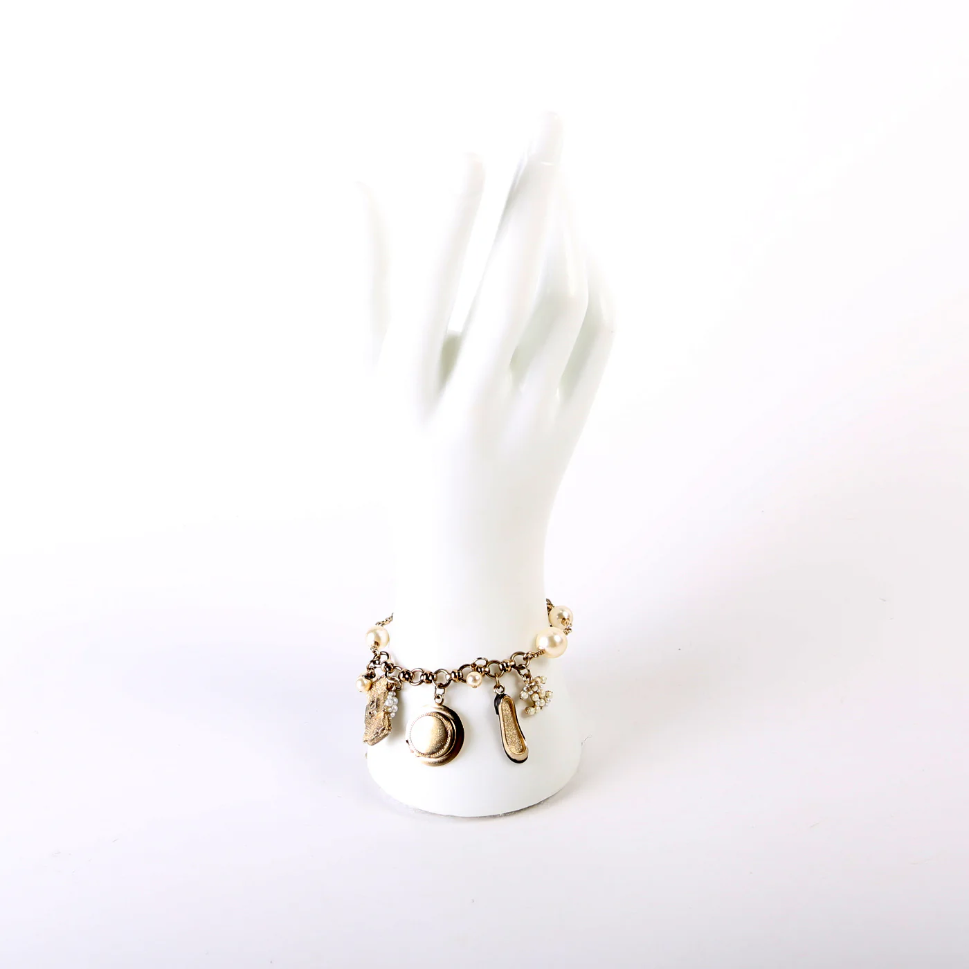 CC Faux Pearl Charms Bracelet - Image 4
