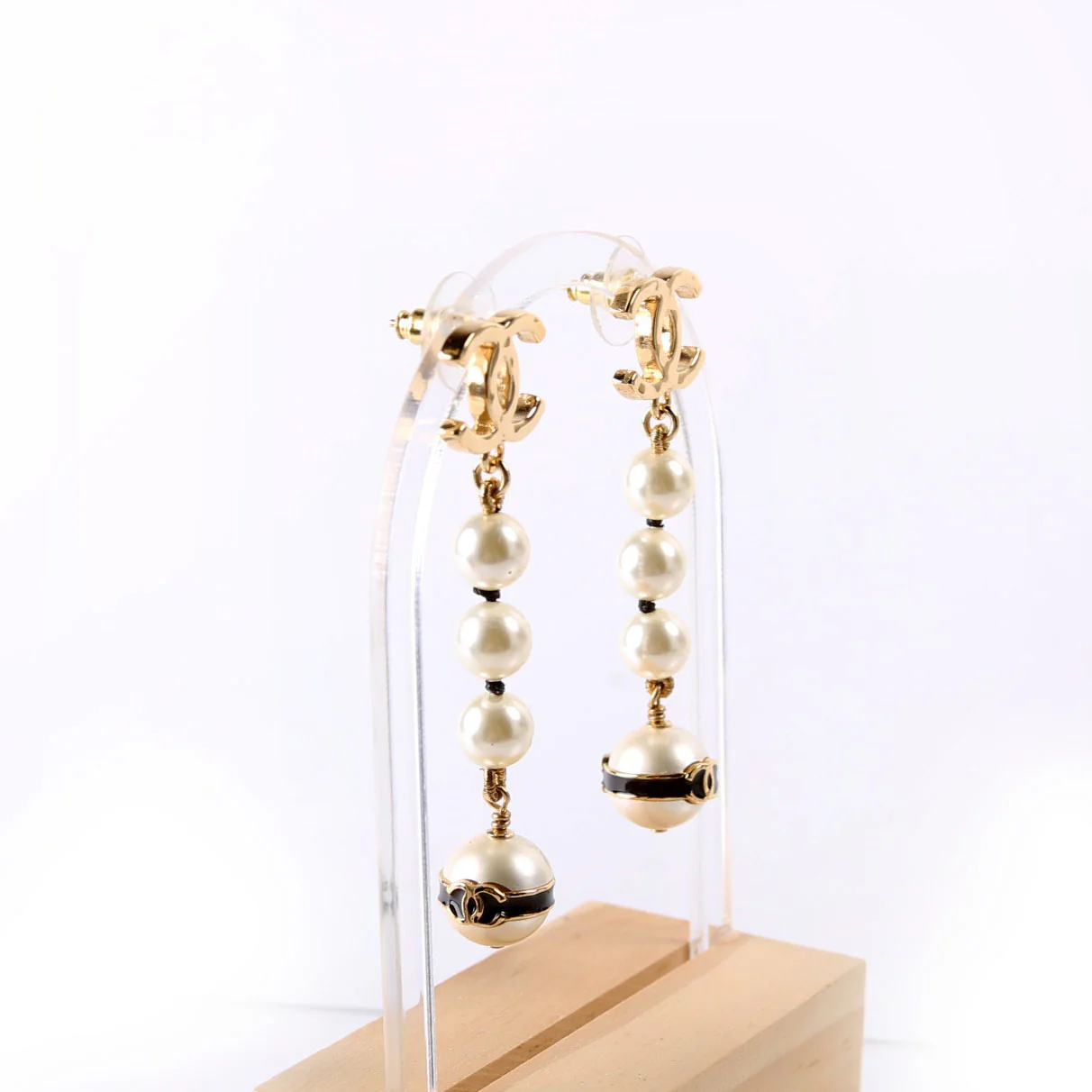 CC Faux Pearl Drop Earrings Gold/Pearl - Image 5