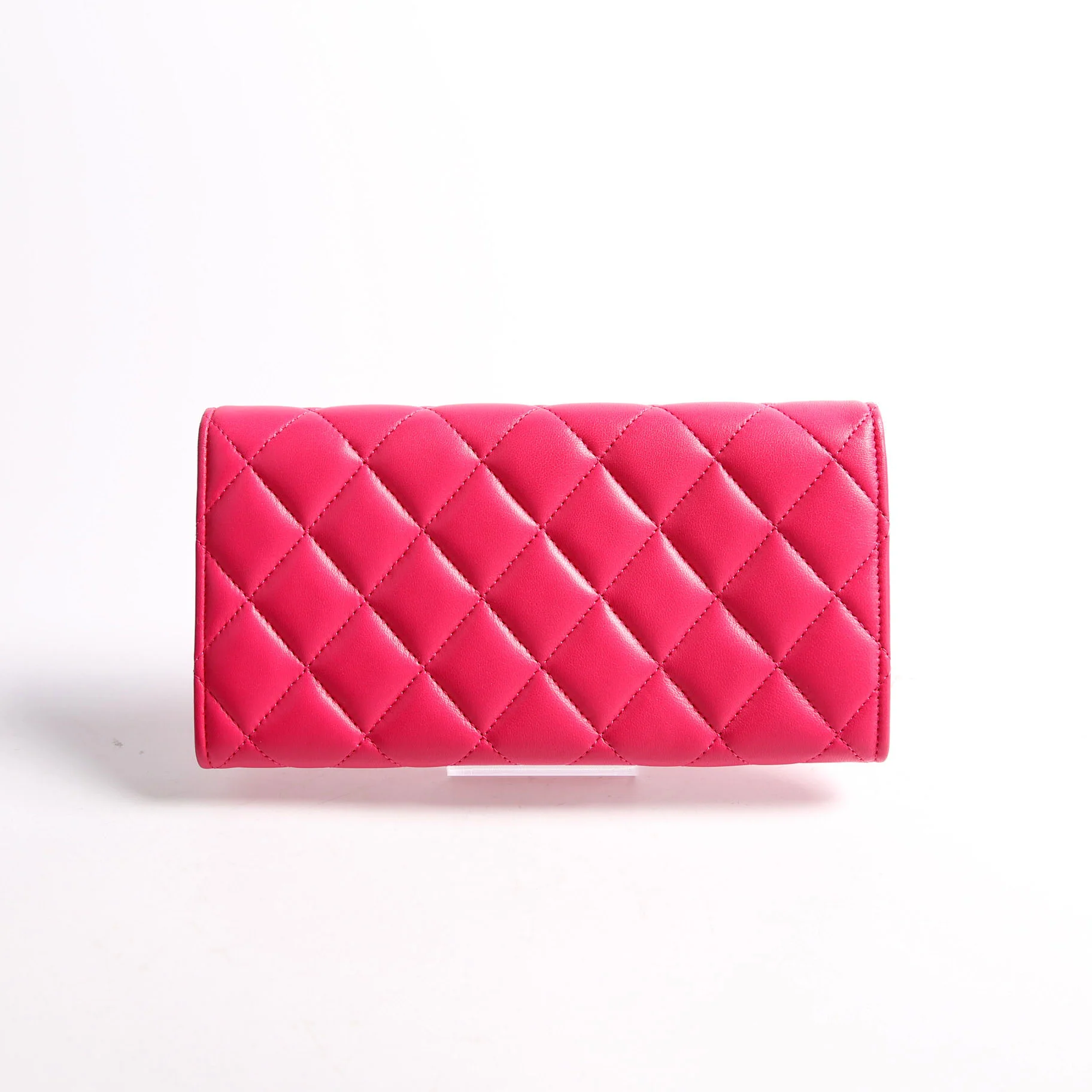 CC Flap Lambskin Long Wallet 19M Pink - Image 2