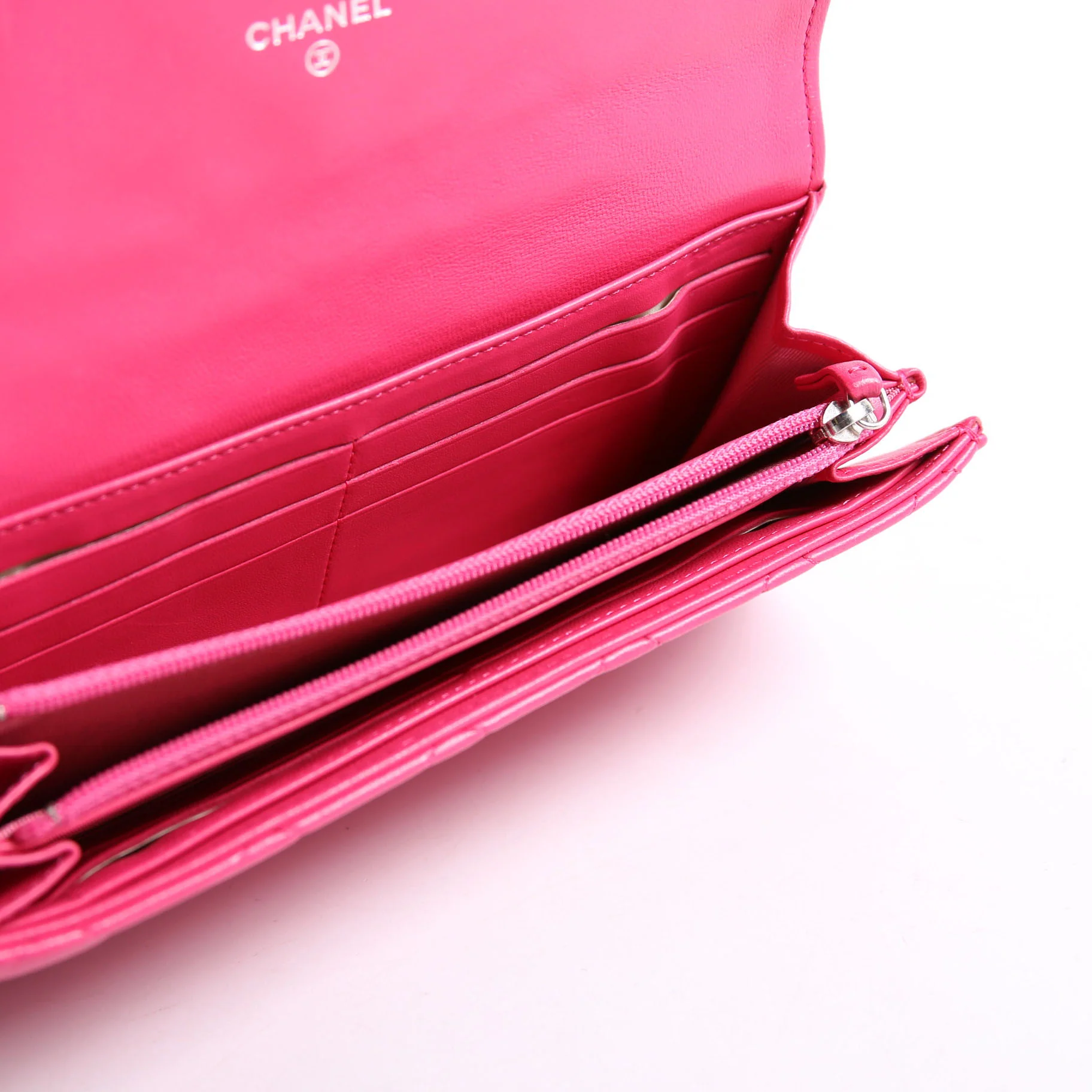 CC Flap Lambskin Long Wallet 19M Pink - Image 8
