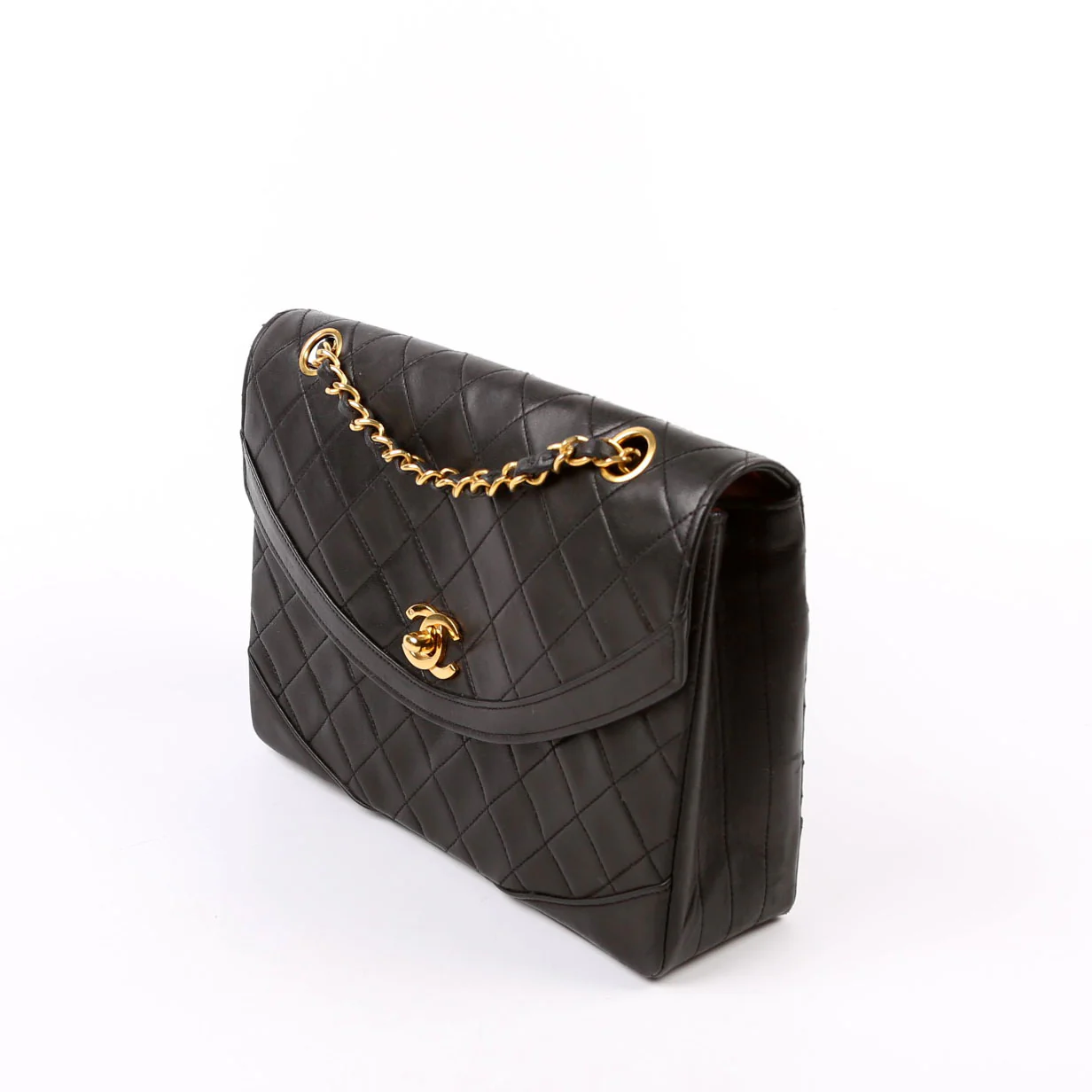 CC Flap Shoulder Bag Quilted Lambskin Vintage 0M - Image 2